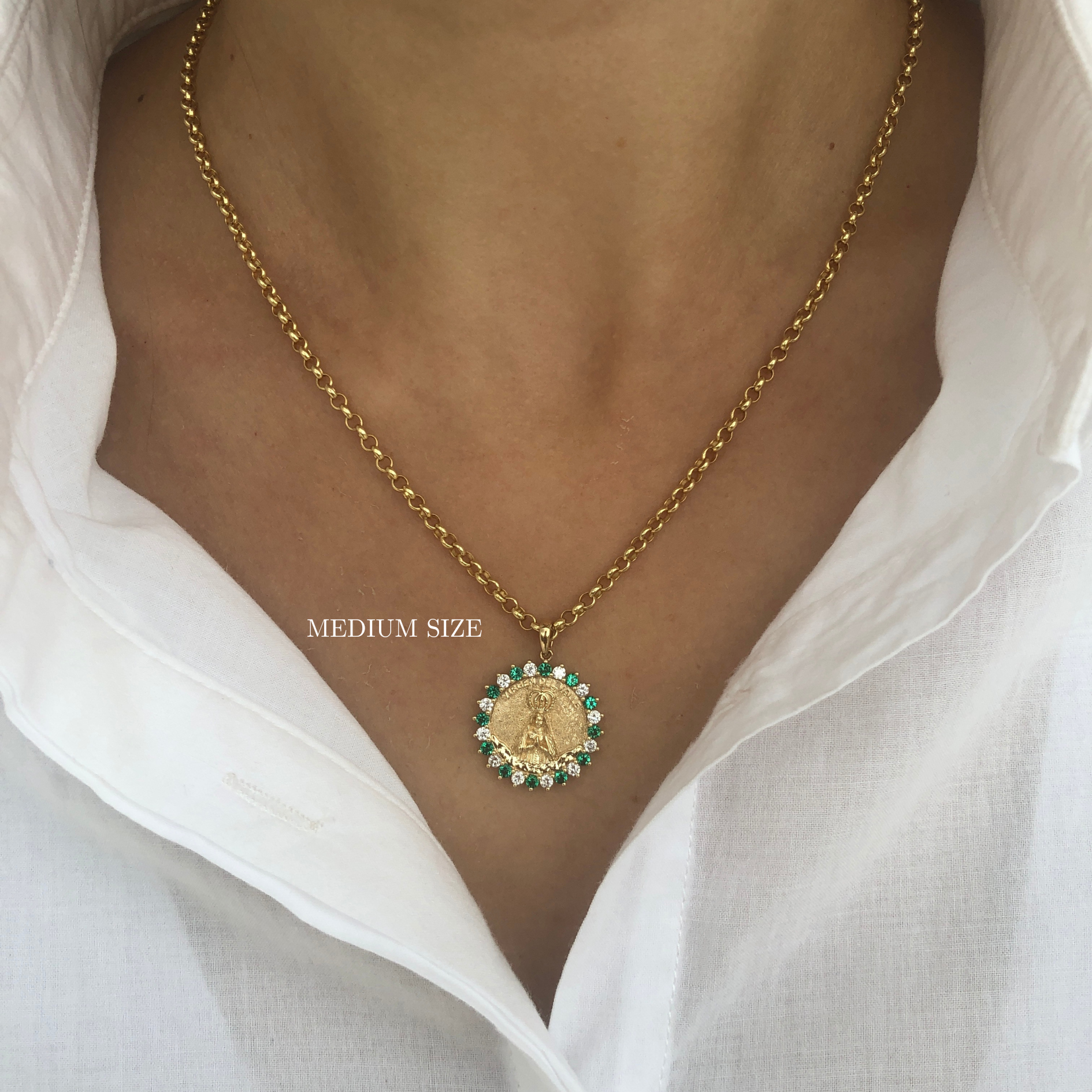 Faith Diamond and Gemstones Pendant