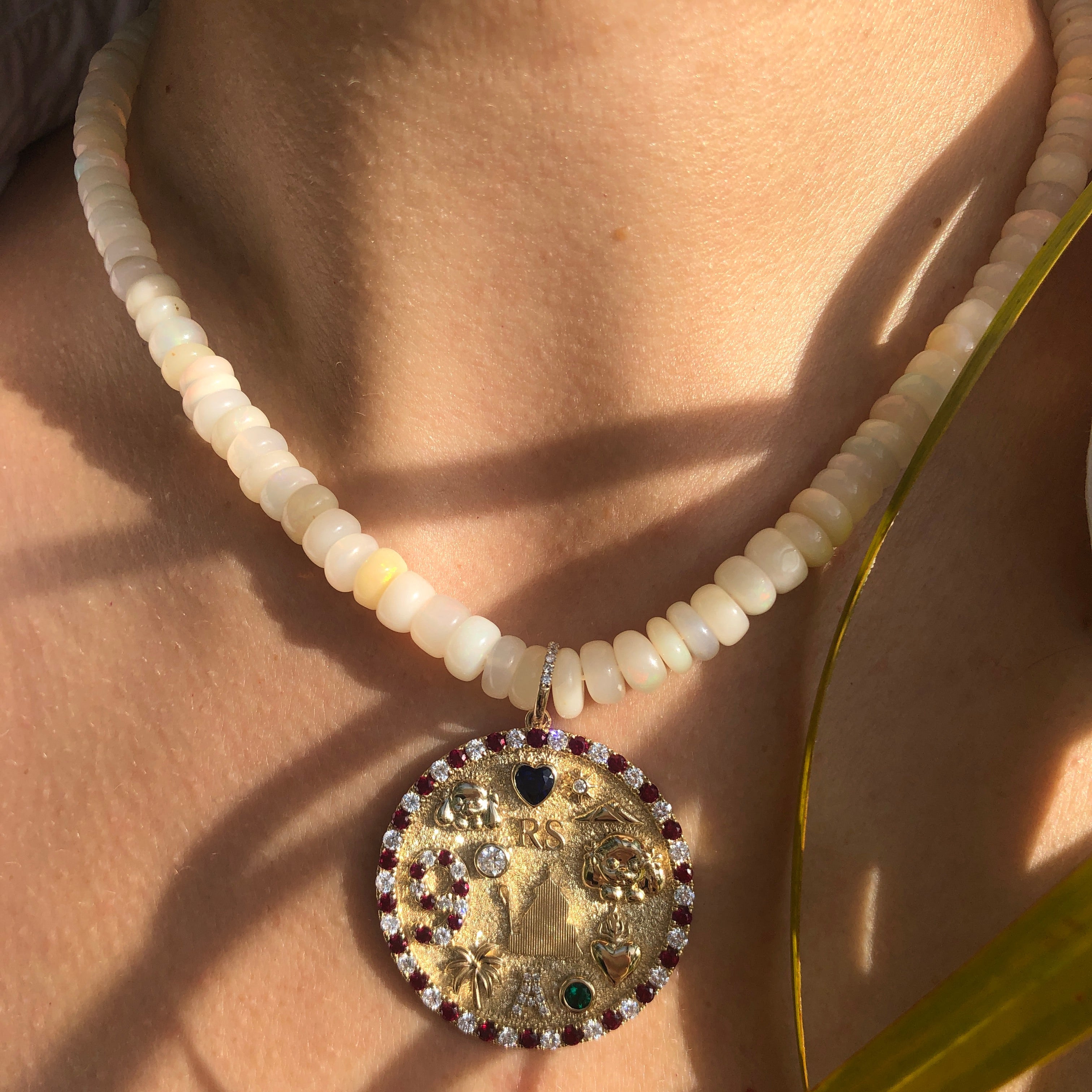 Augusta Opal Beaded Necklace