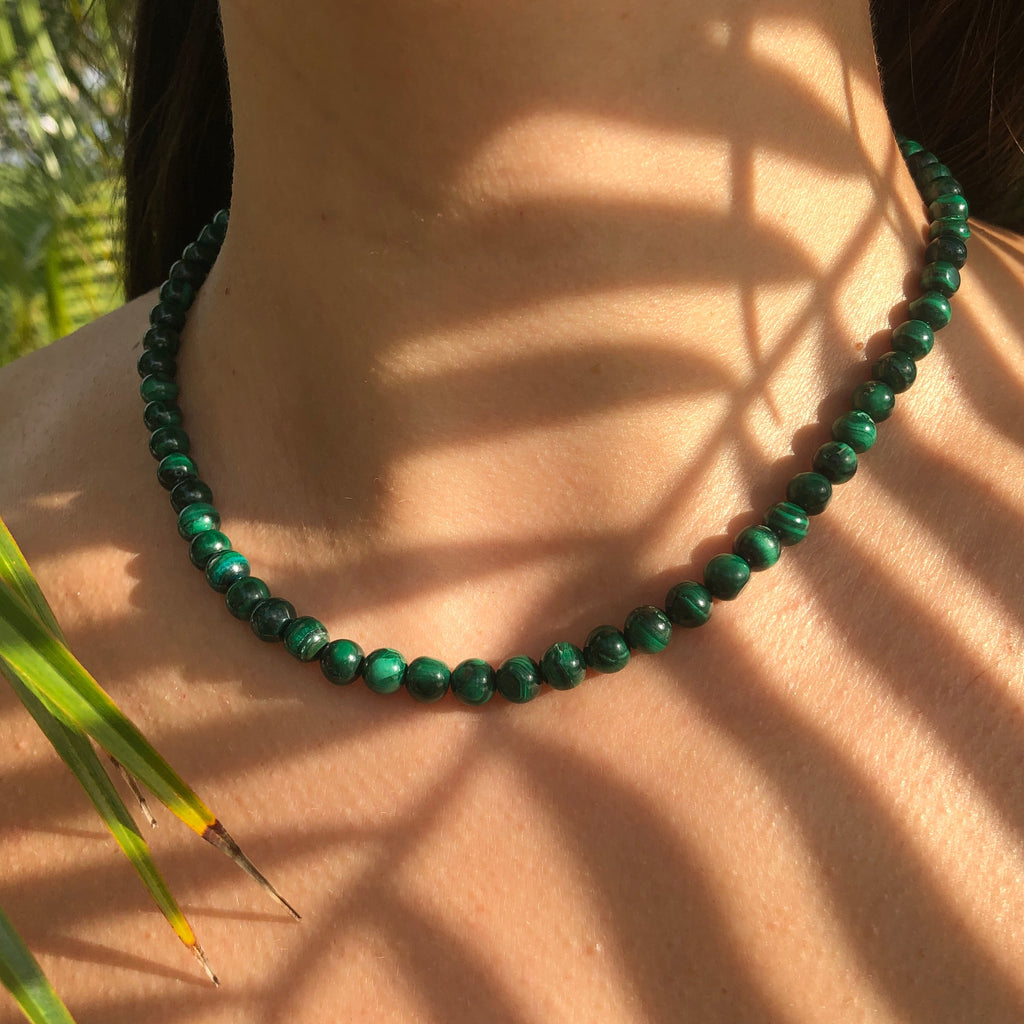 Solana Malachite Beaded Necklace