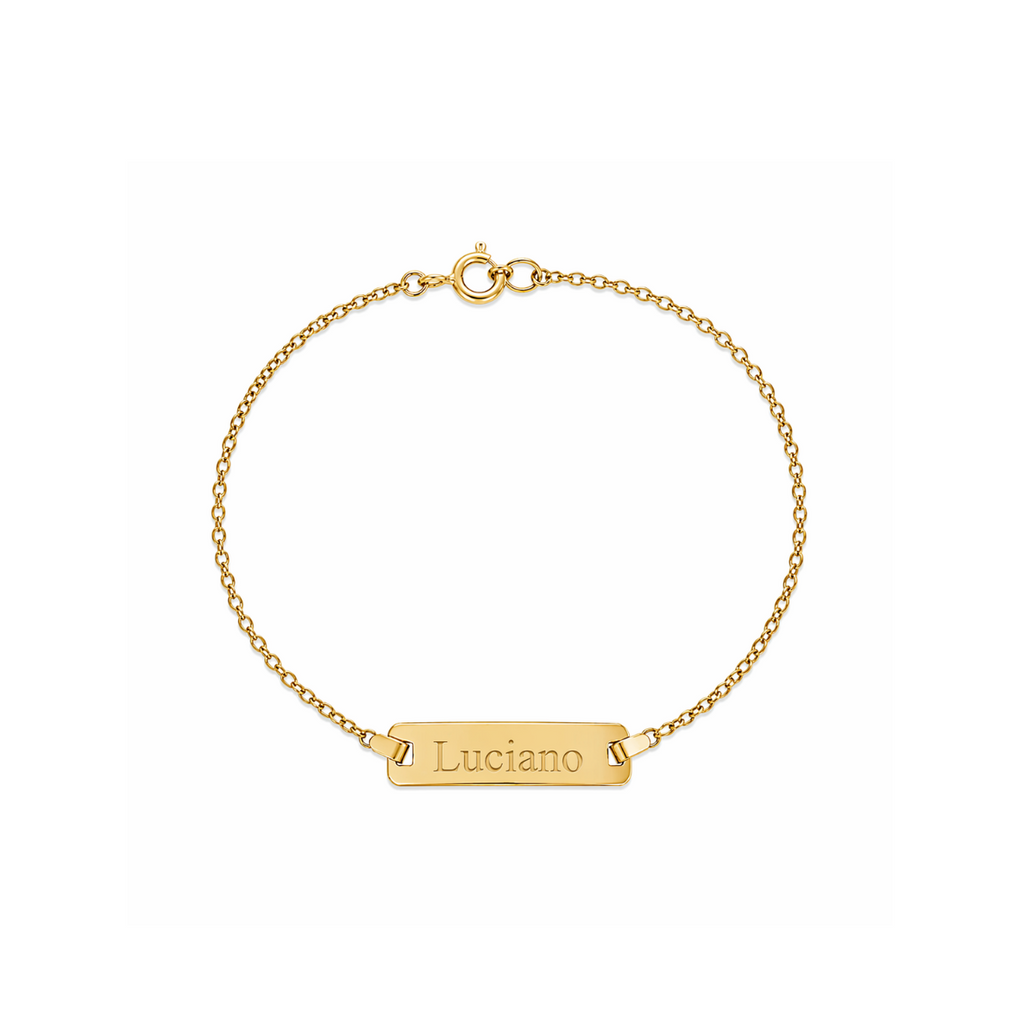 ABC Plate Gold Bracelet