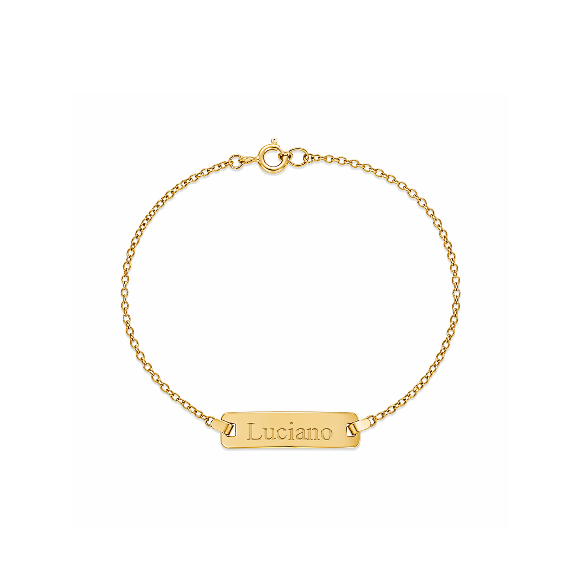 ABC Plate Gold Bracelet