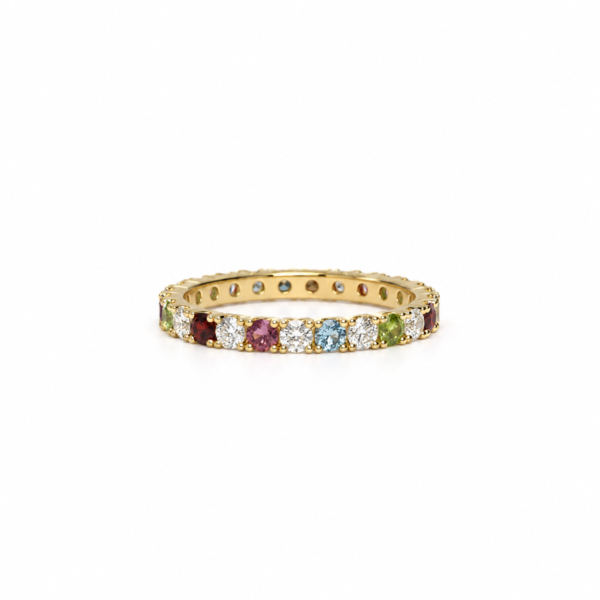Amici Gemstone and Diamond Ring
