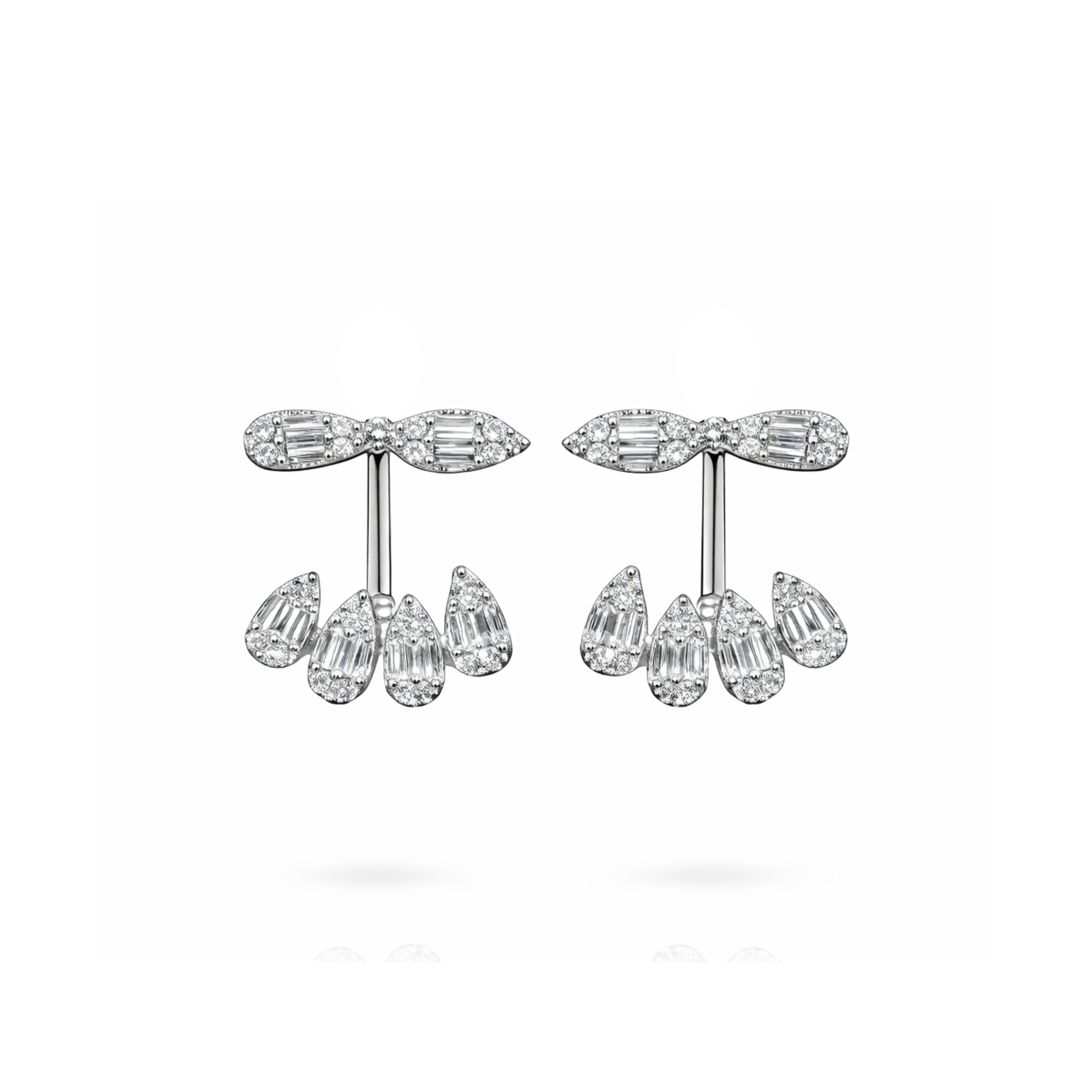 Aqua Diamond Jacket Earring