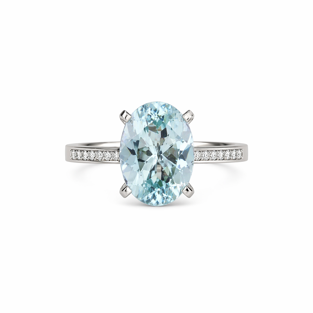 Azure Aquamarine Ring