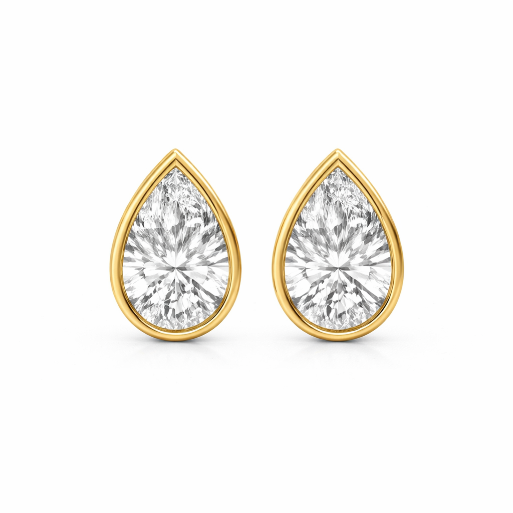 Bezel Diamond Studs