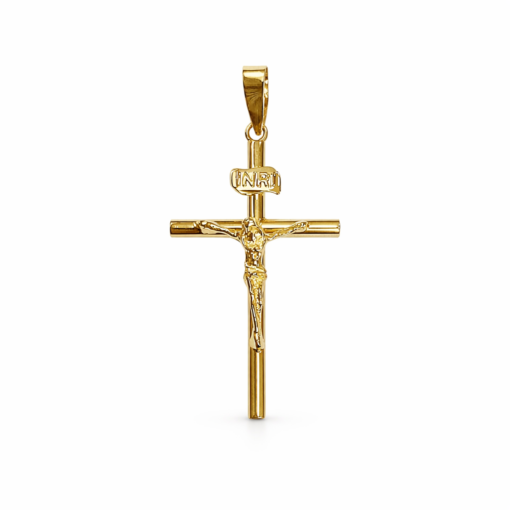 Small Crucifix Gold Cross Pendant