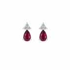 Drop Mini Trio Gemstone and Diamond Earring