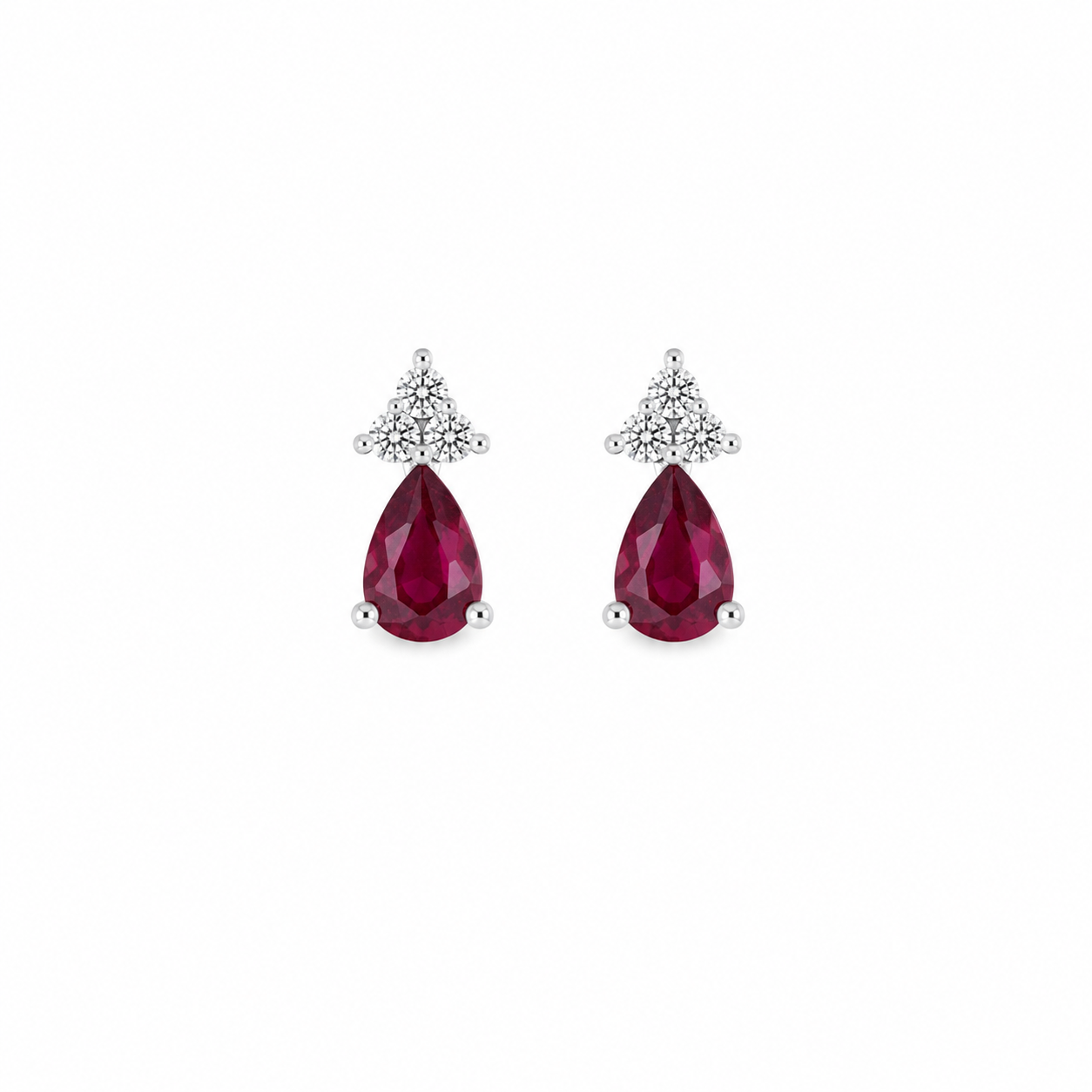 Drop Mini Trio Gemstone and Diamond Earring