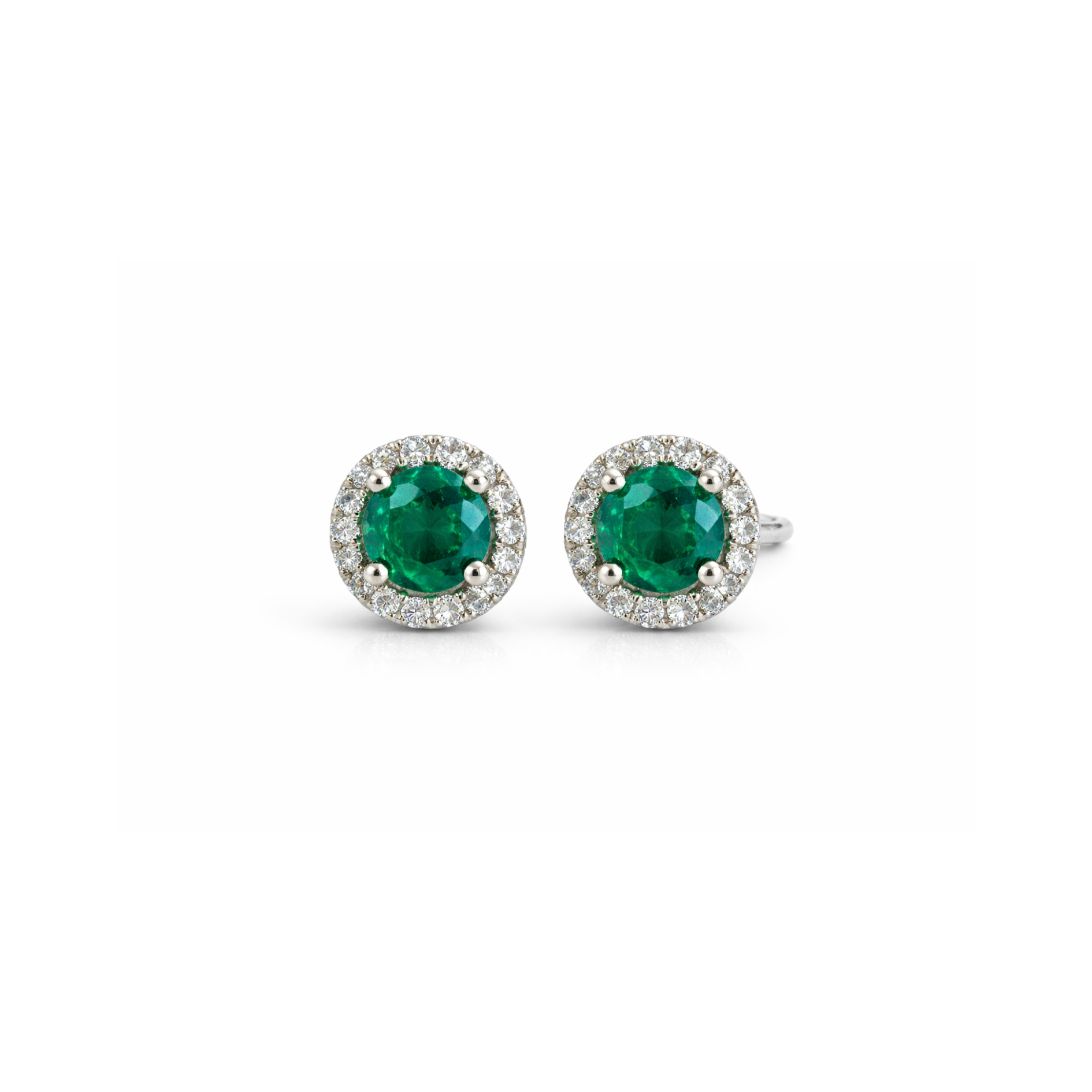 Imperial Emerald and Diamond Earrings