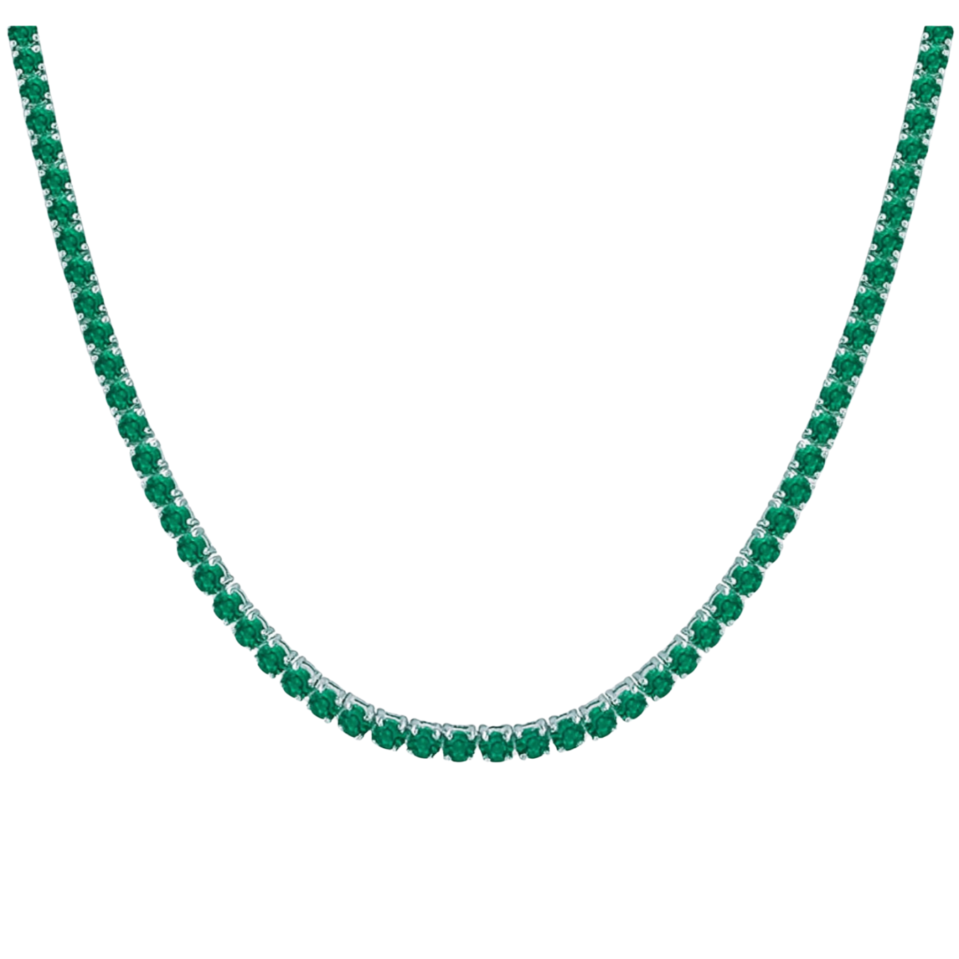 Emerald Classic Tennis Necklace