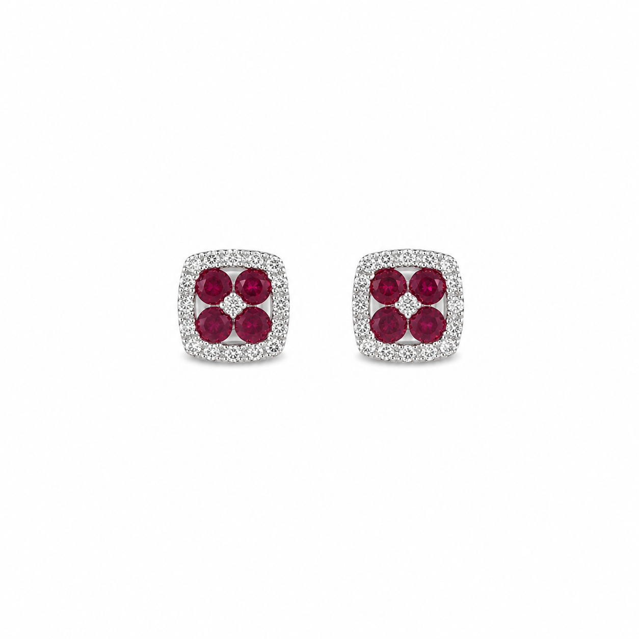 Fiori Mini Gemstone and Diamond Earrings