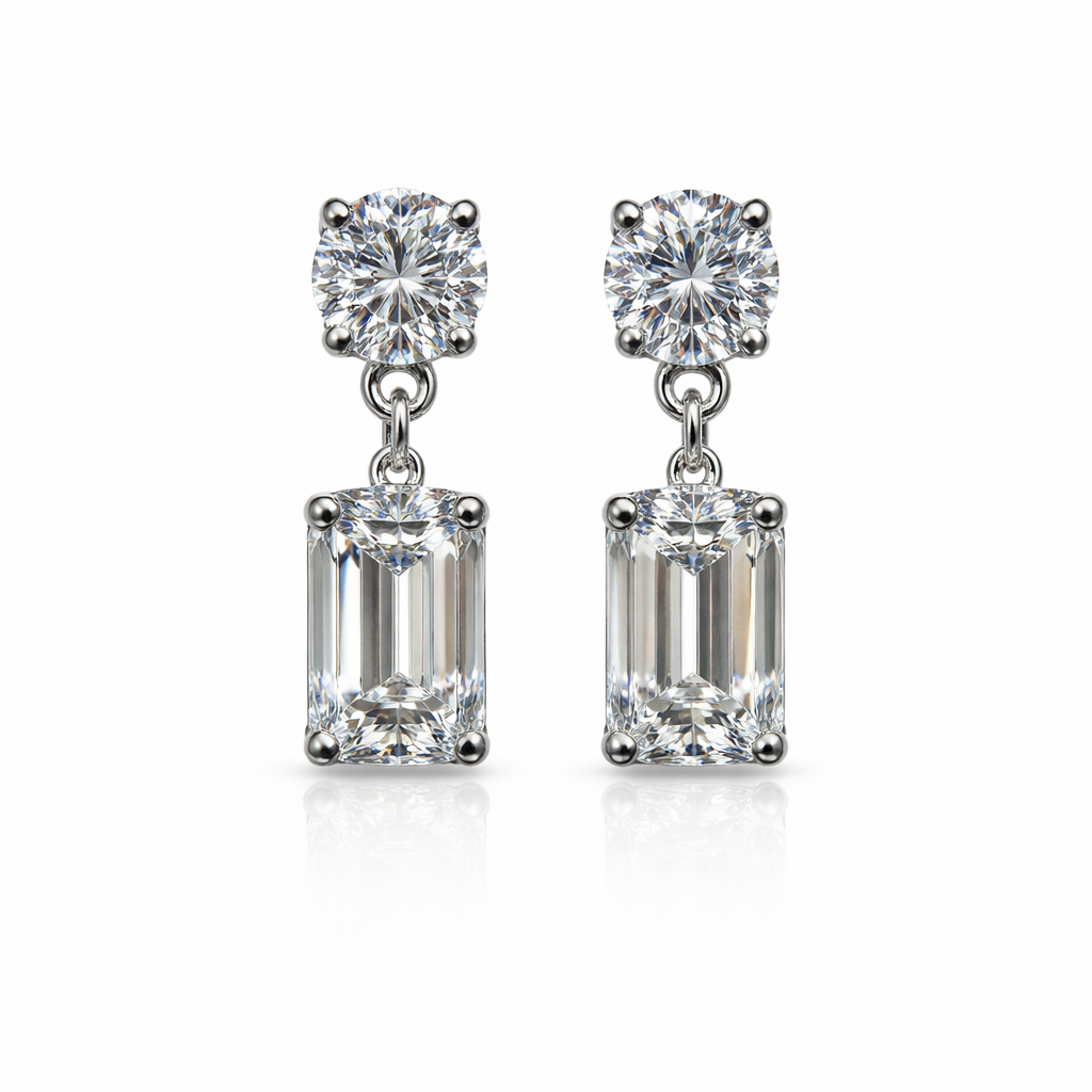Gabrielle Two Diamond Earrings