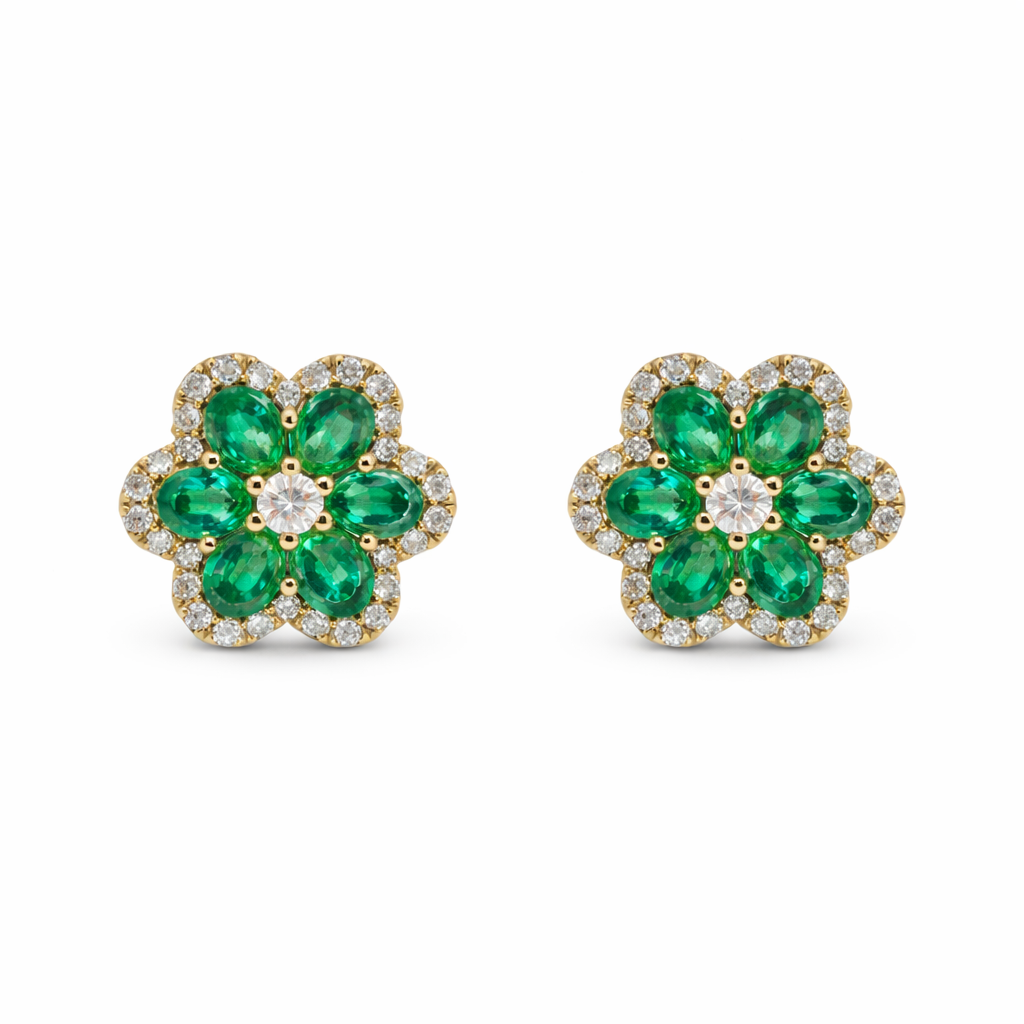 Garden Emerald Earrings