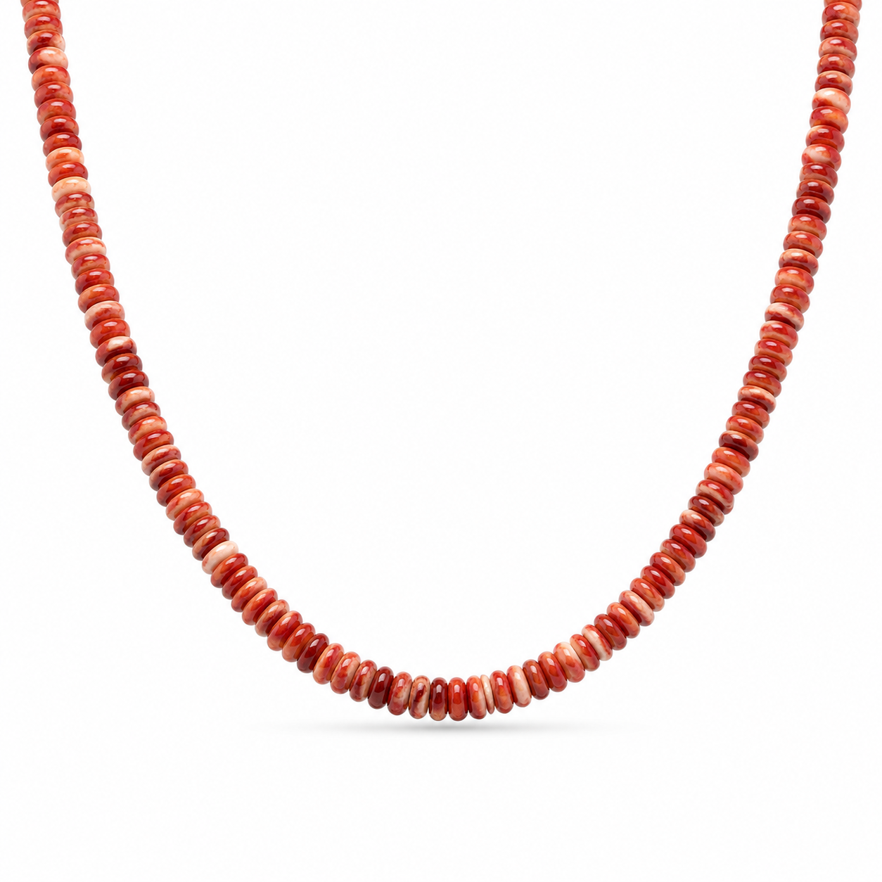 Gio Red Spiny Oyster Beaded Necklace