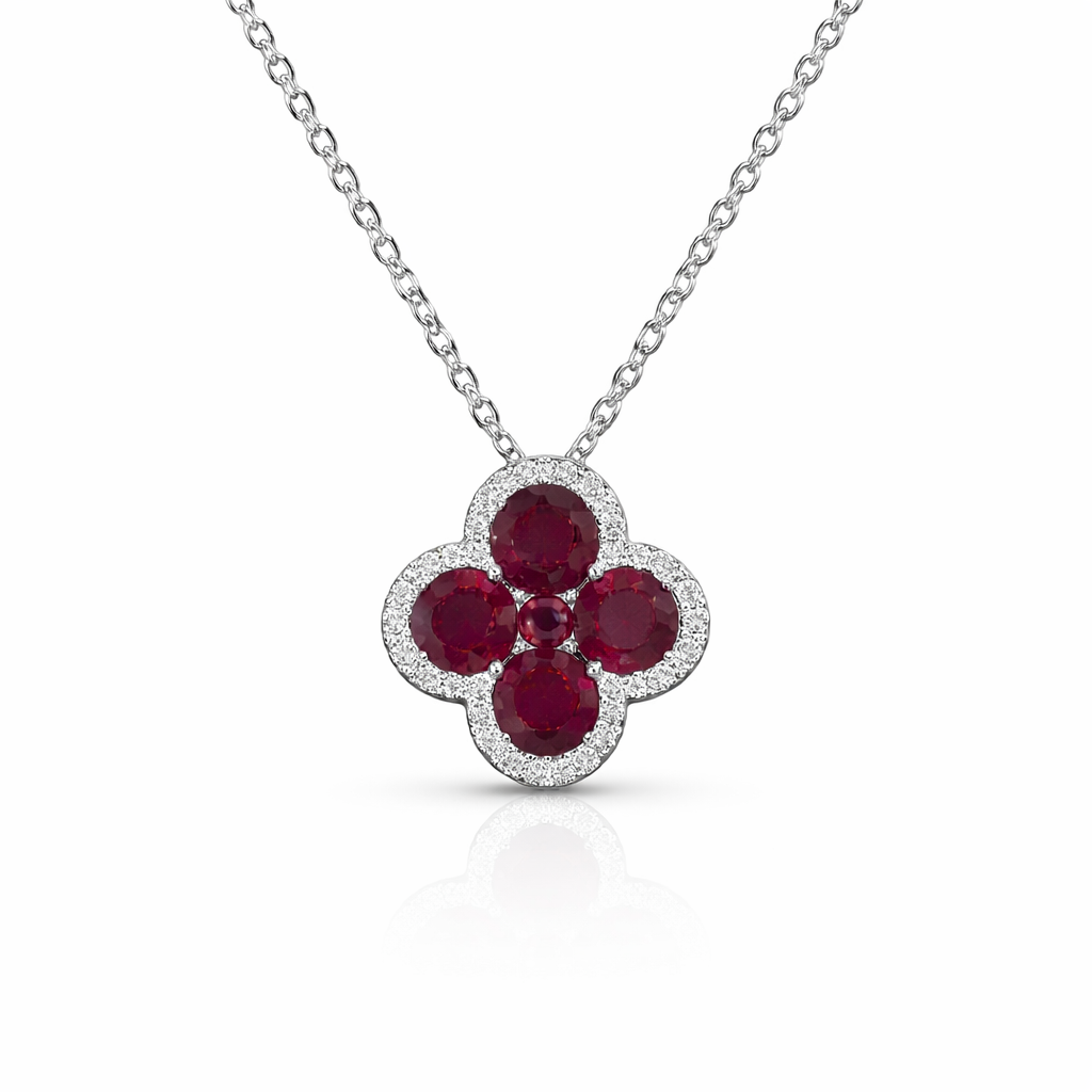 Gio Gemstone Flower Necklace
