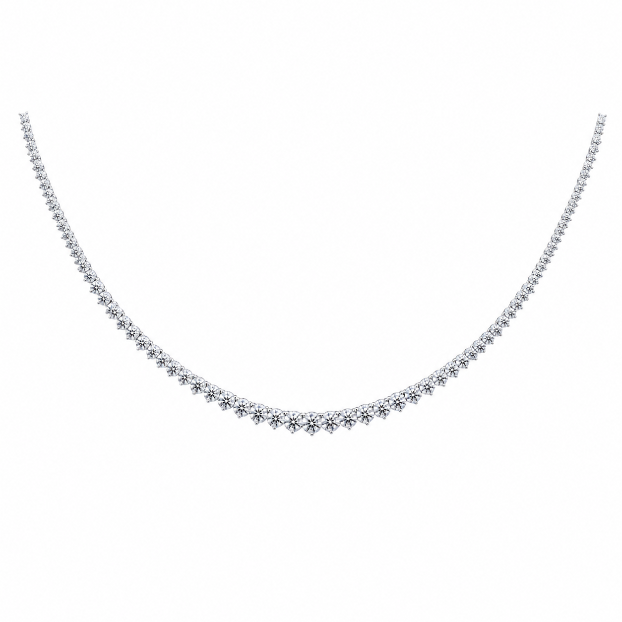 10 CT Graduated Tennis Necklace