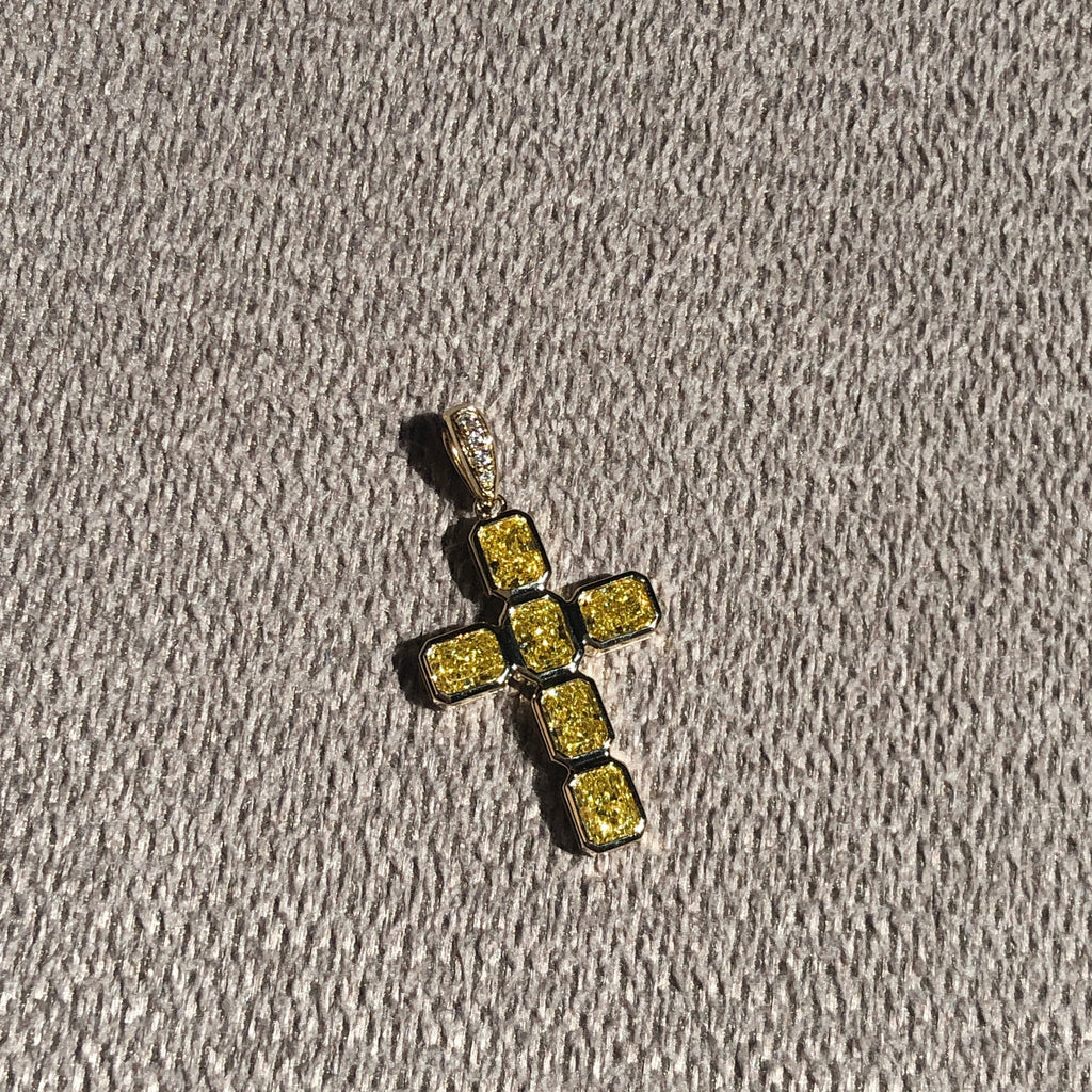 Small Signature Basilica Cross Pendant