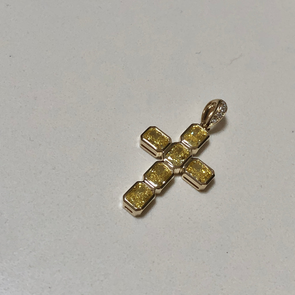 Small Signature Basilica Cross Pendant