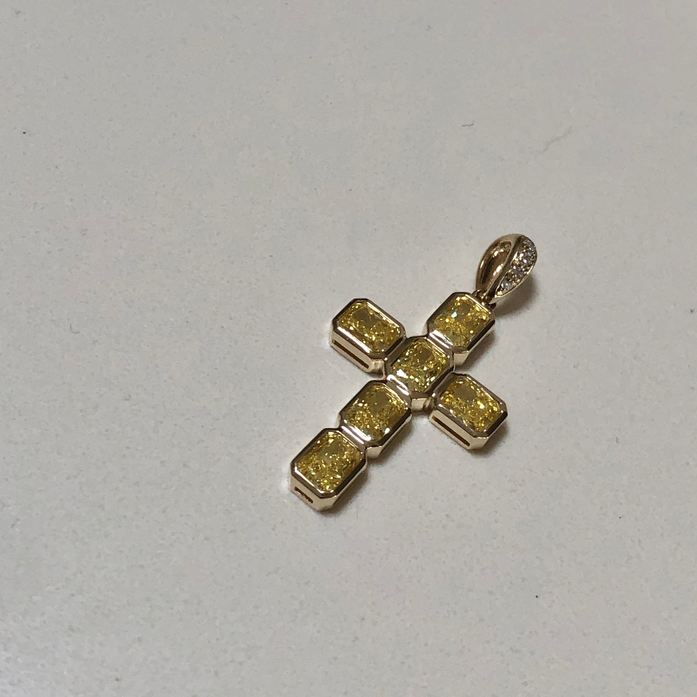 Small Signature Basilica Cross Pendant
