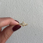Cross Thin Gold Ring