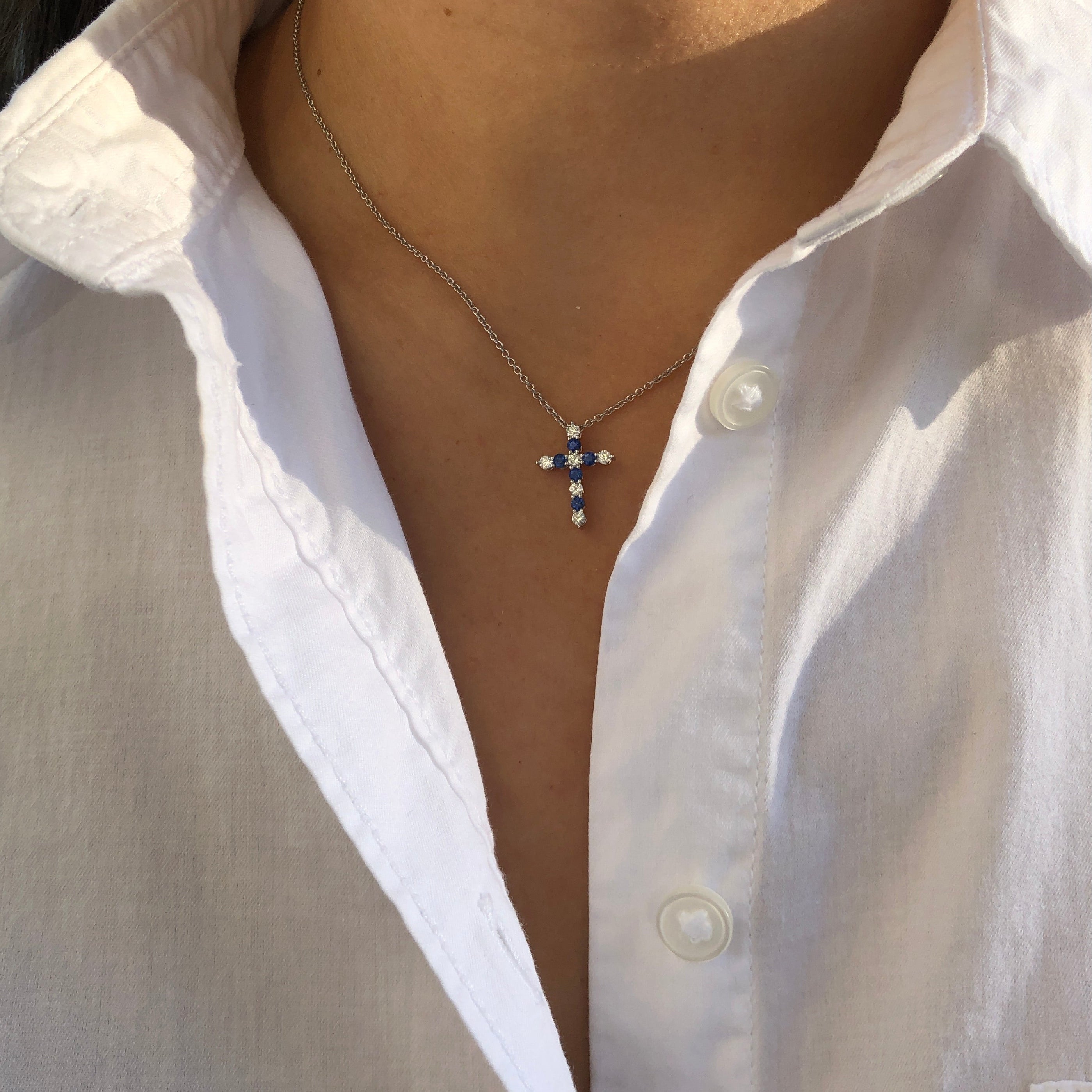 Immaculata Cross Necklace