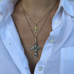 Small Signature Basilica Cross Pendant