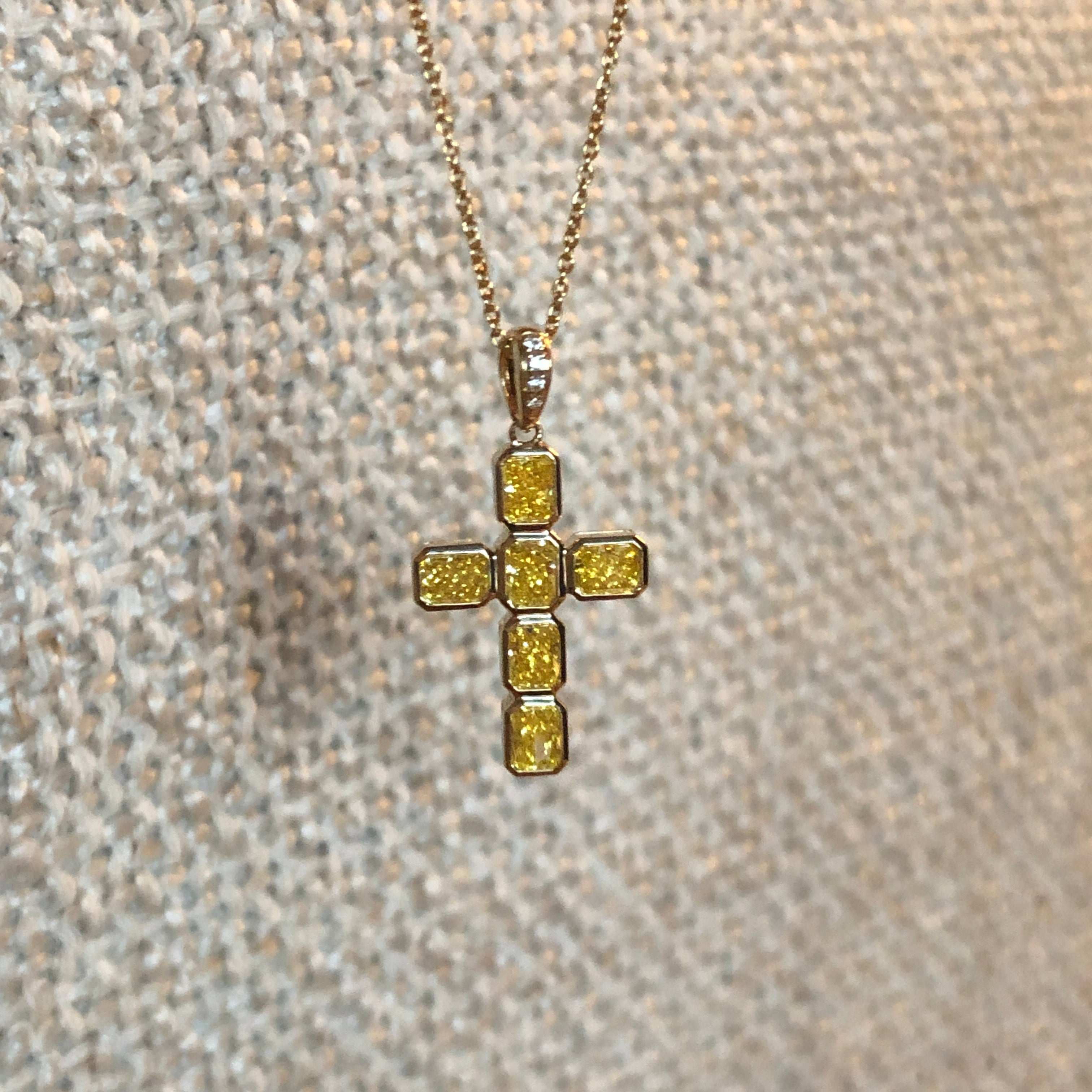 Small Signature Basilica Cross Pendant