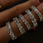 Oval Diamonds Eternity Band