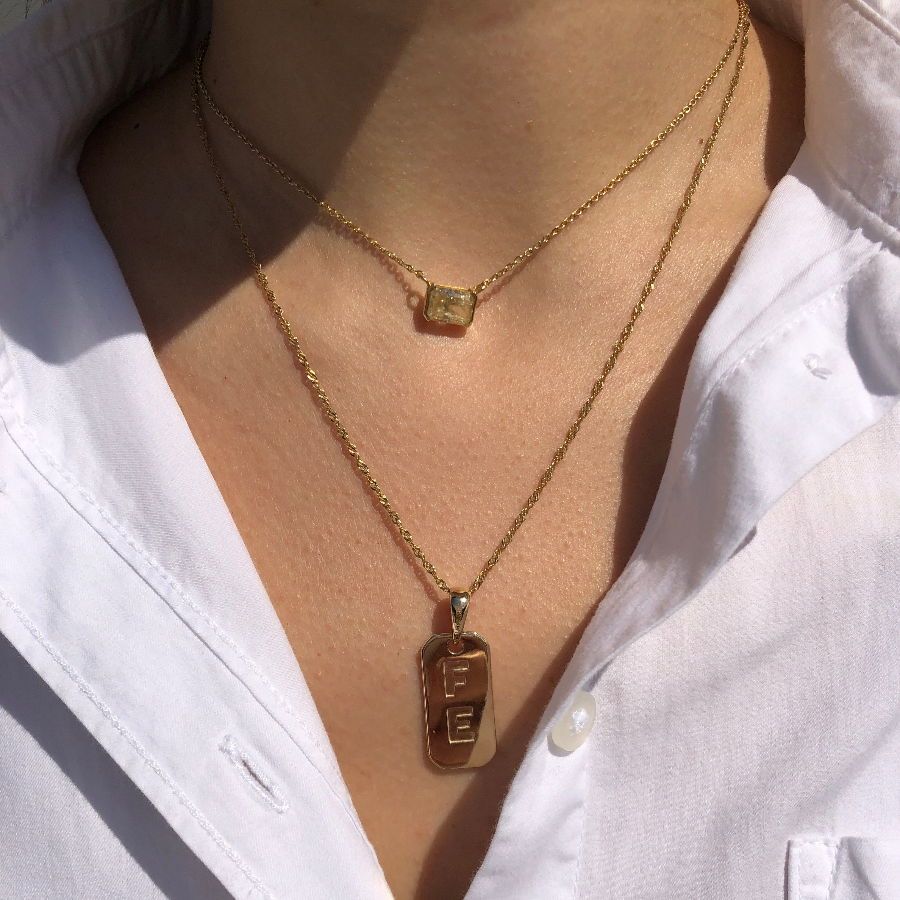 ABC Plate Pendant