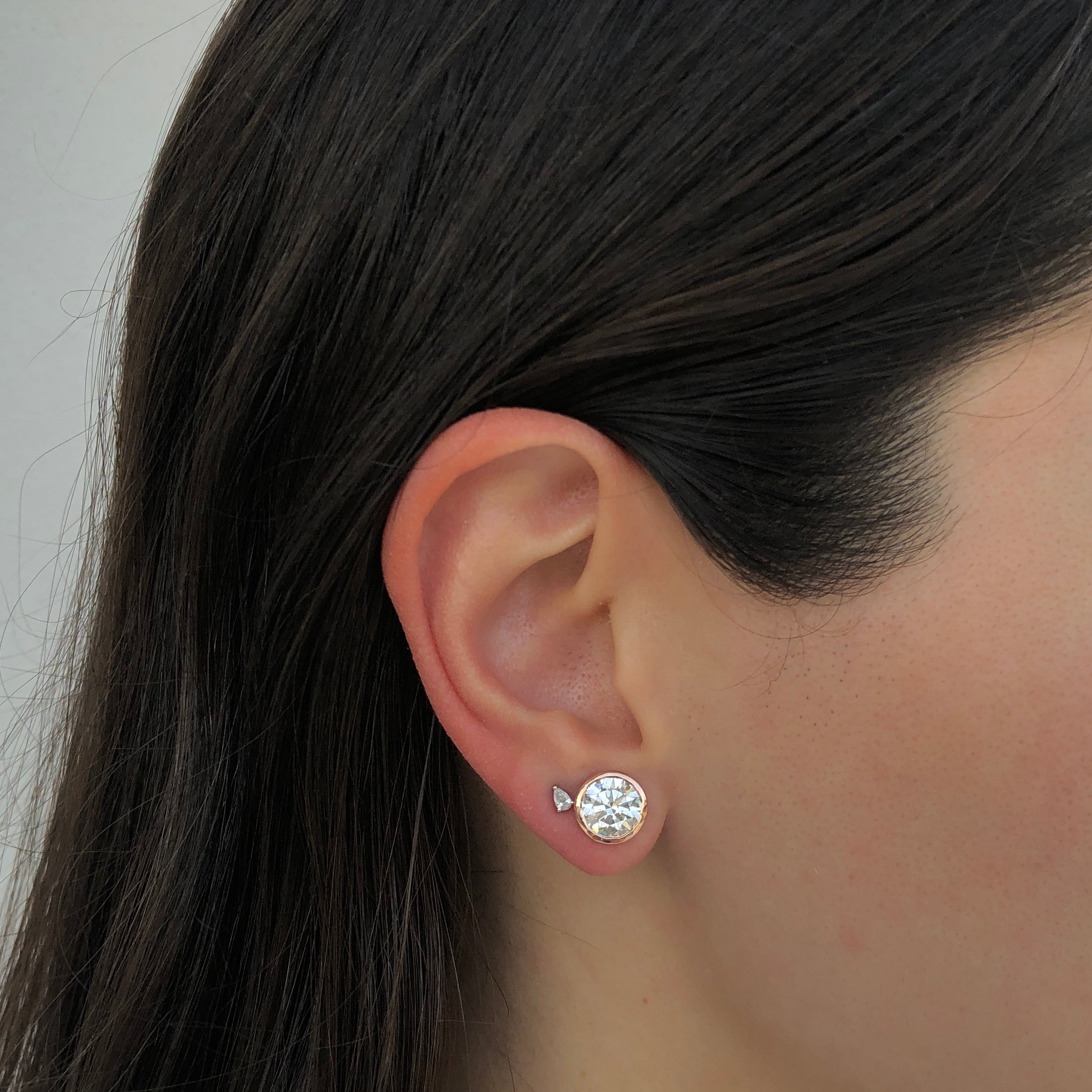 Bezel Diamond Studs