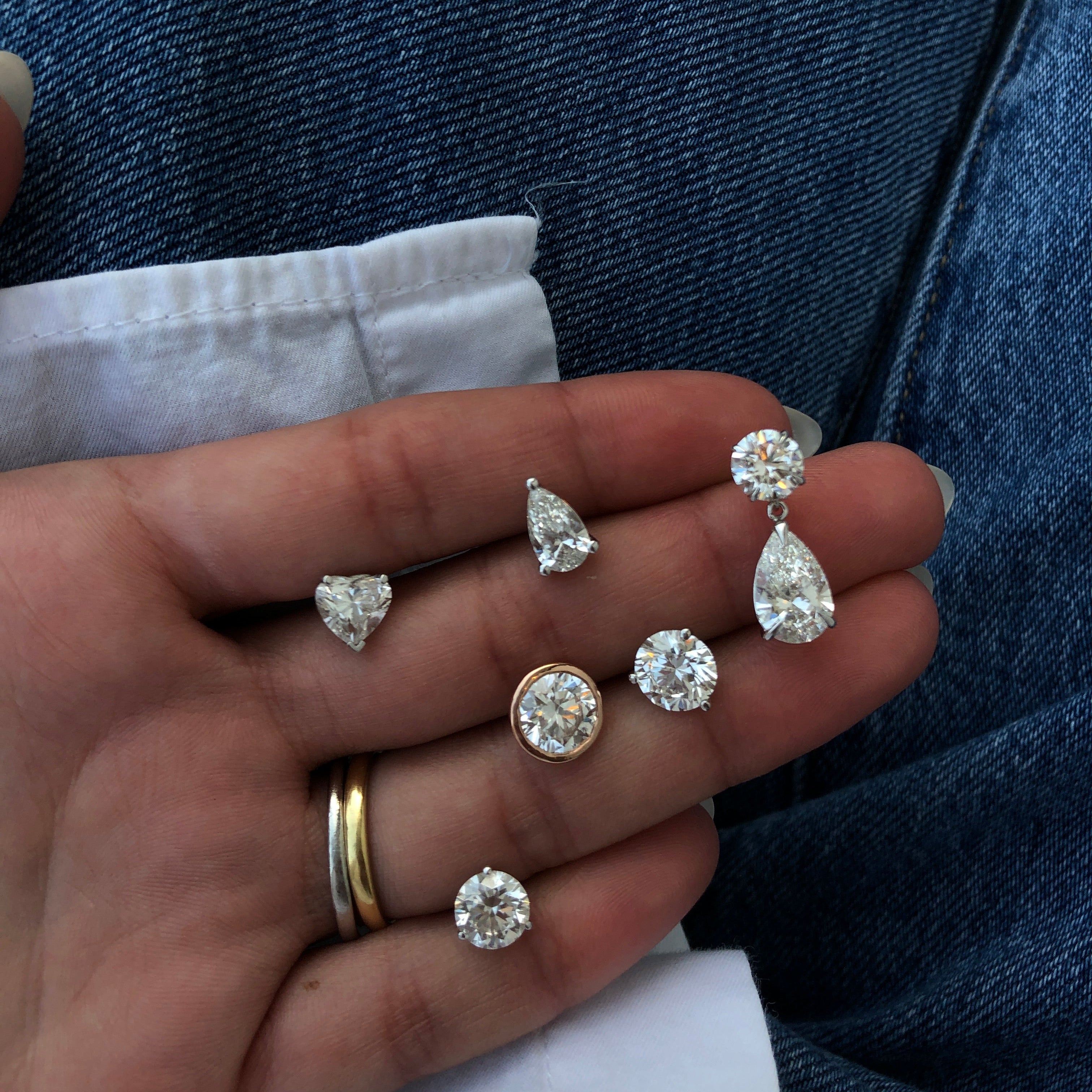Fancy Shape Diamond Studs