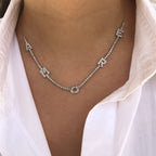 Amore Half Tennis Necklace