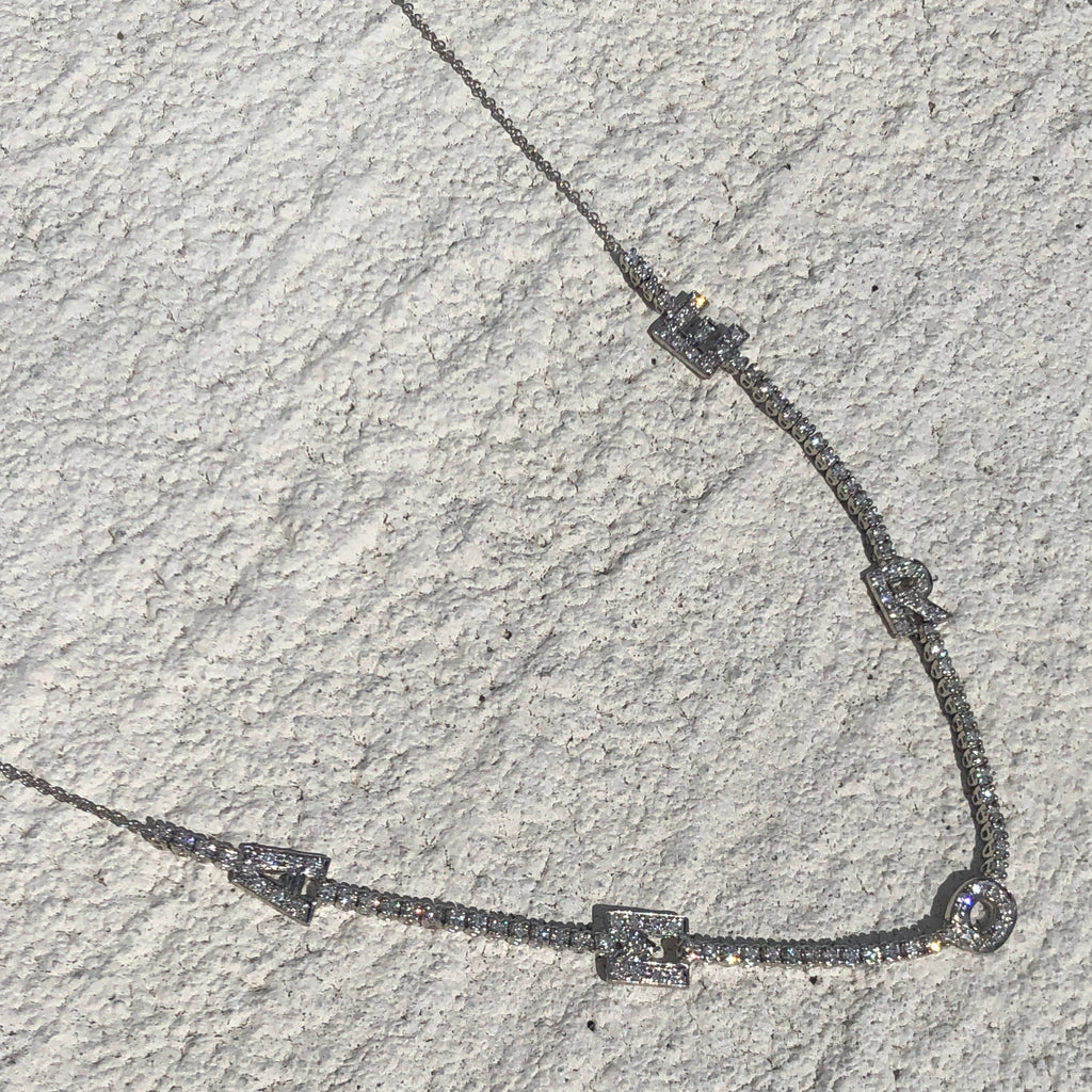 Amore Half Tennis Necklace