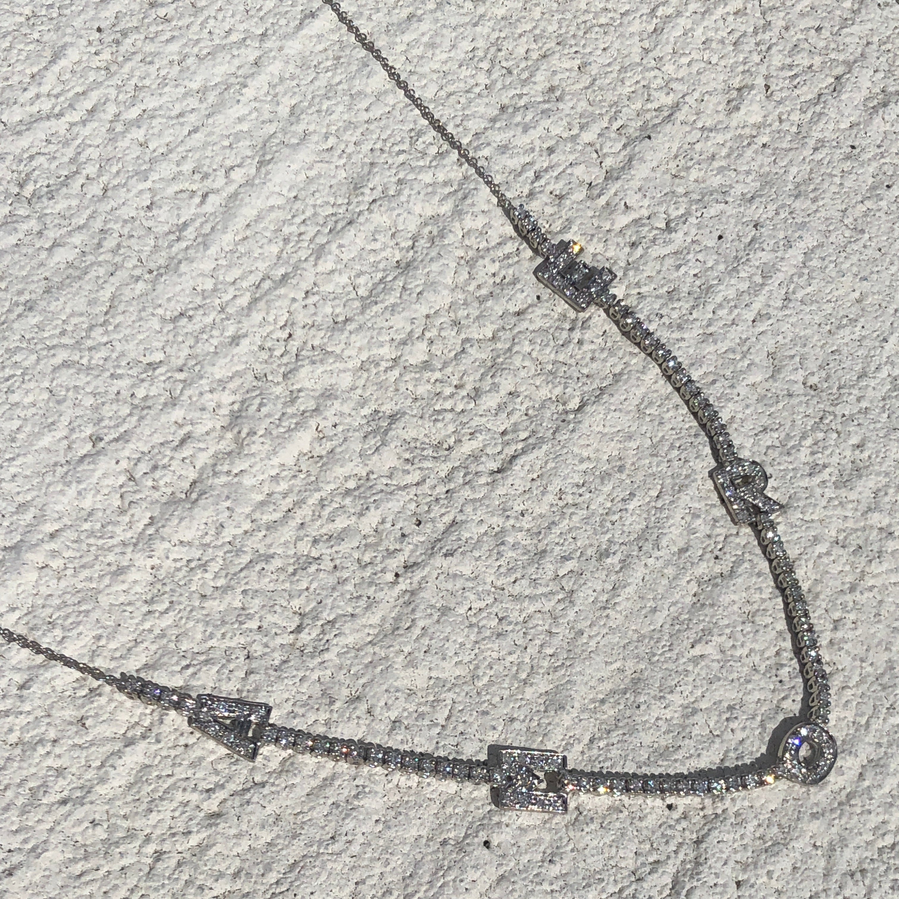 Amore Half Tennis Necklace