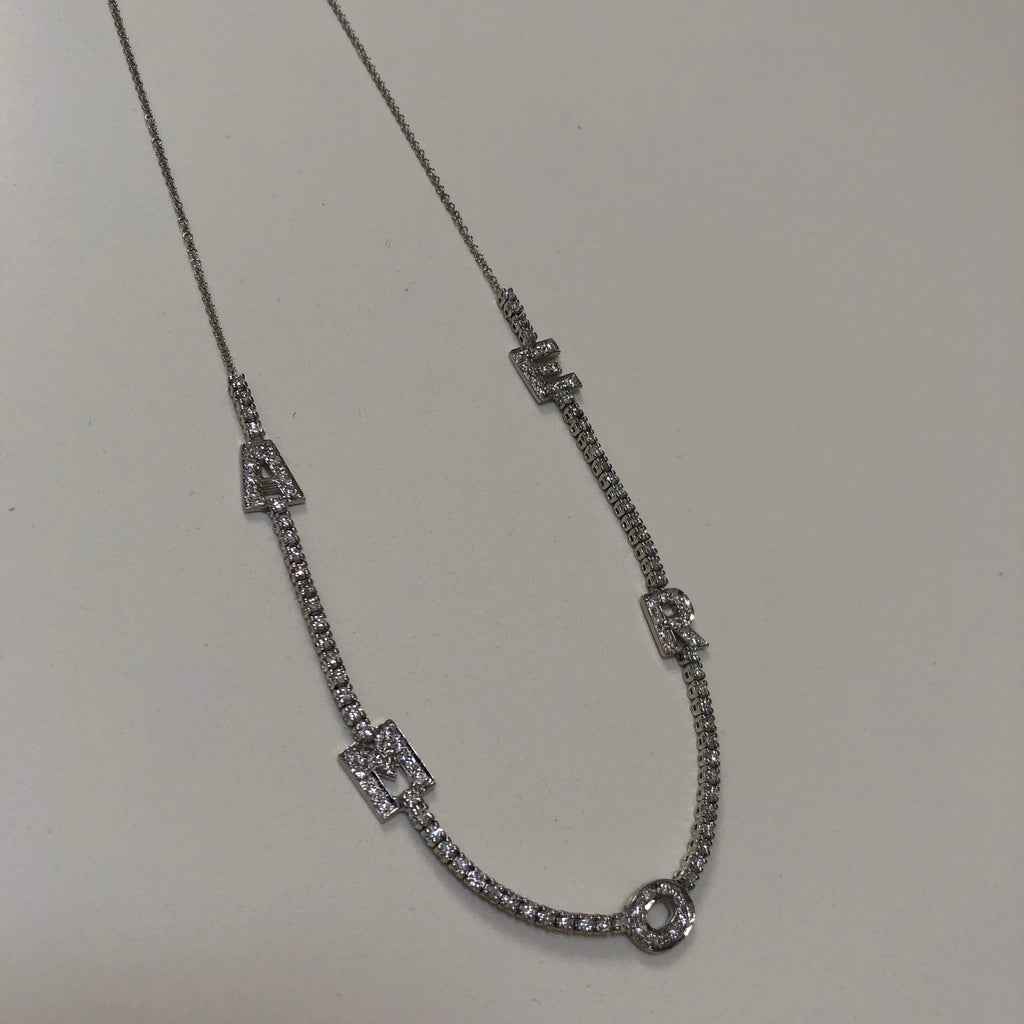 Amore Half Tennis Necklace