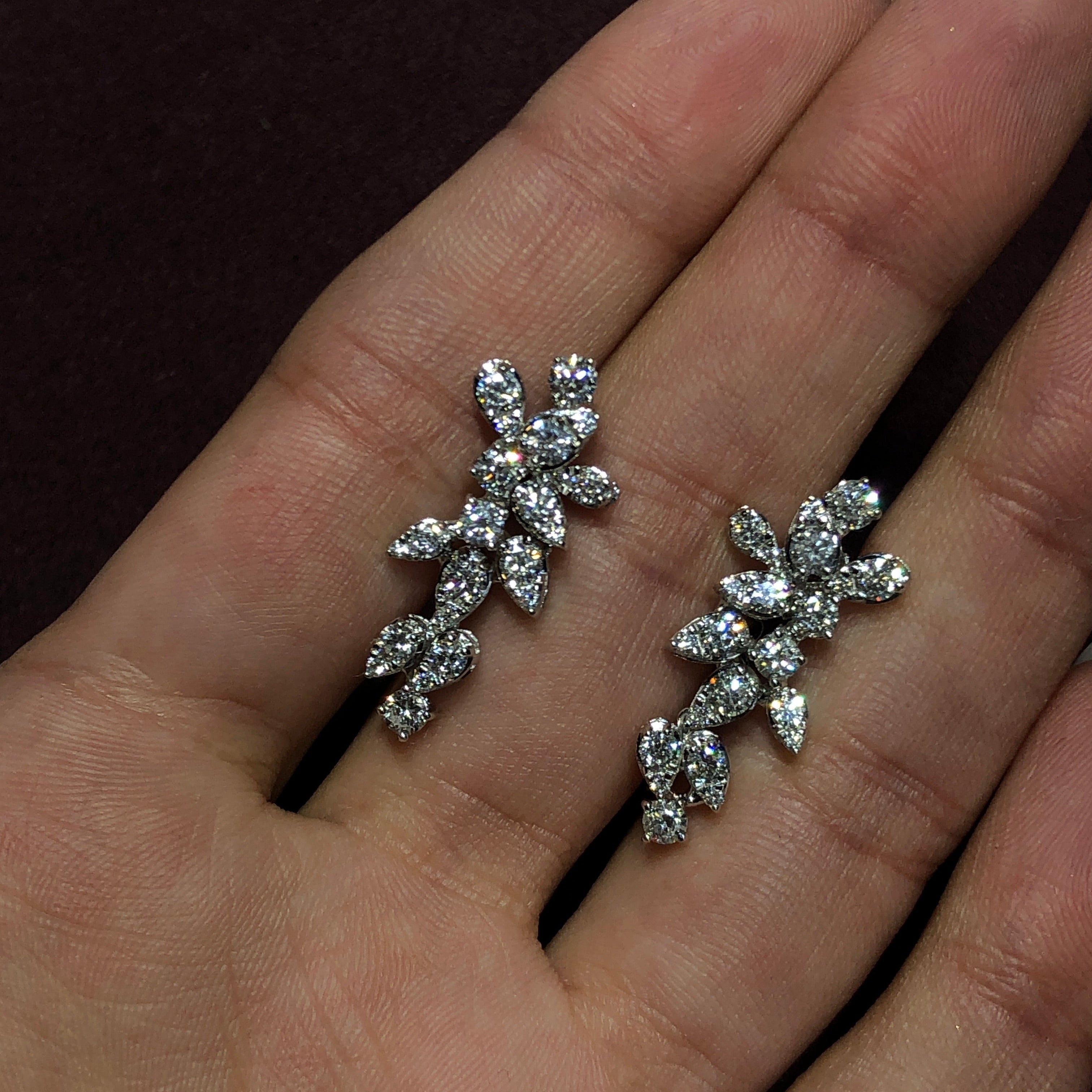 Oak Diamond Drop Earrings