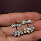 Aqua Diamond Jacket Earring