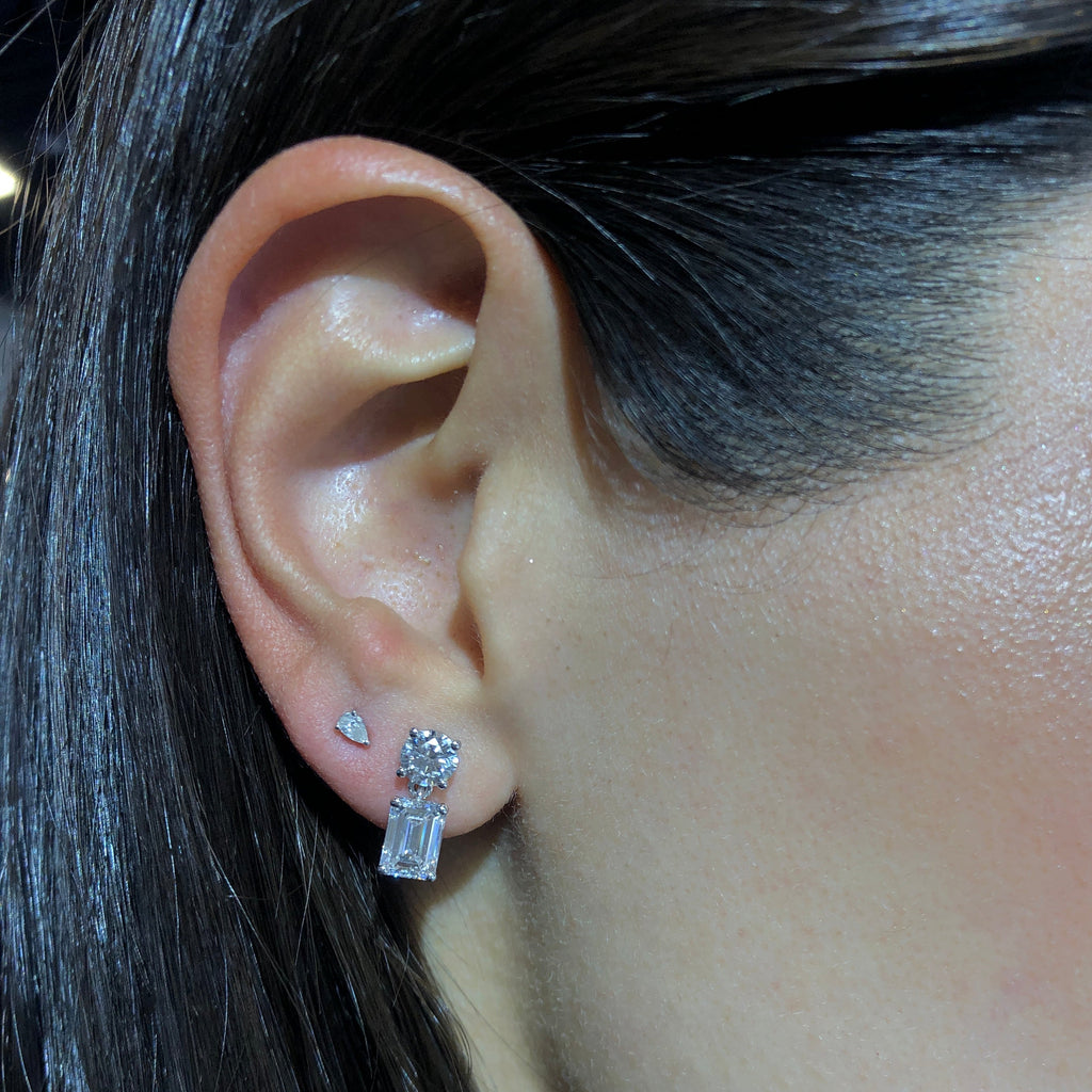 Gabrielle Two Diamond Earrings