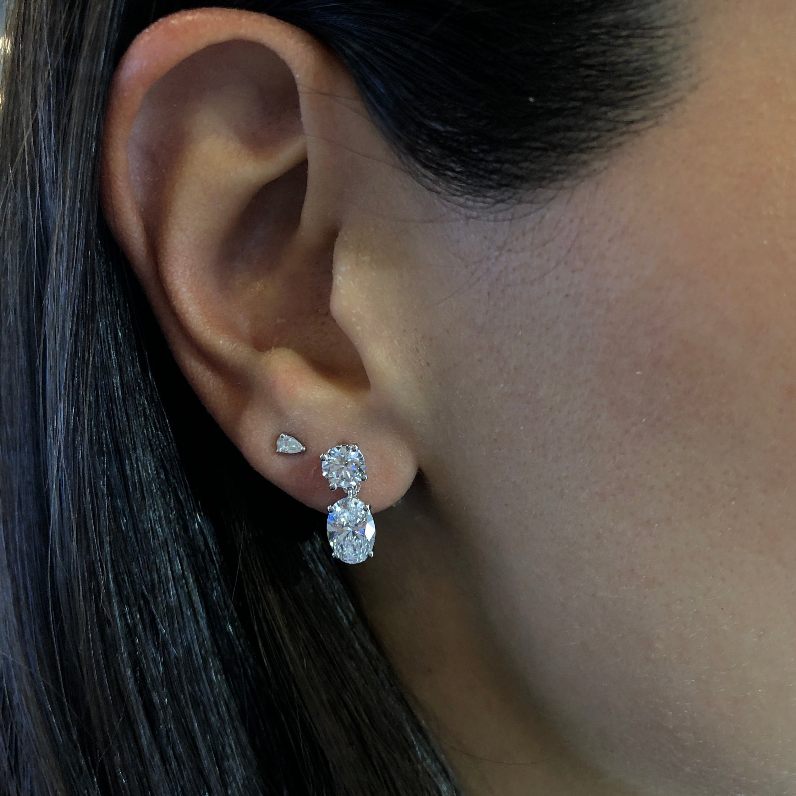 Serafina Oval Diamond Earrings
