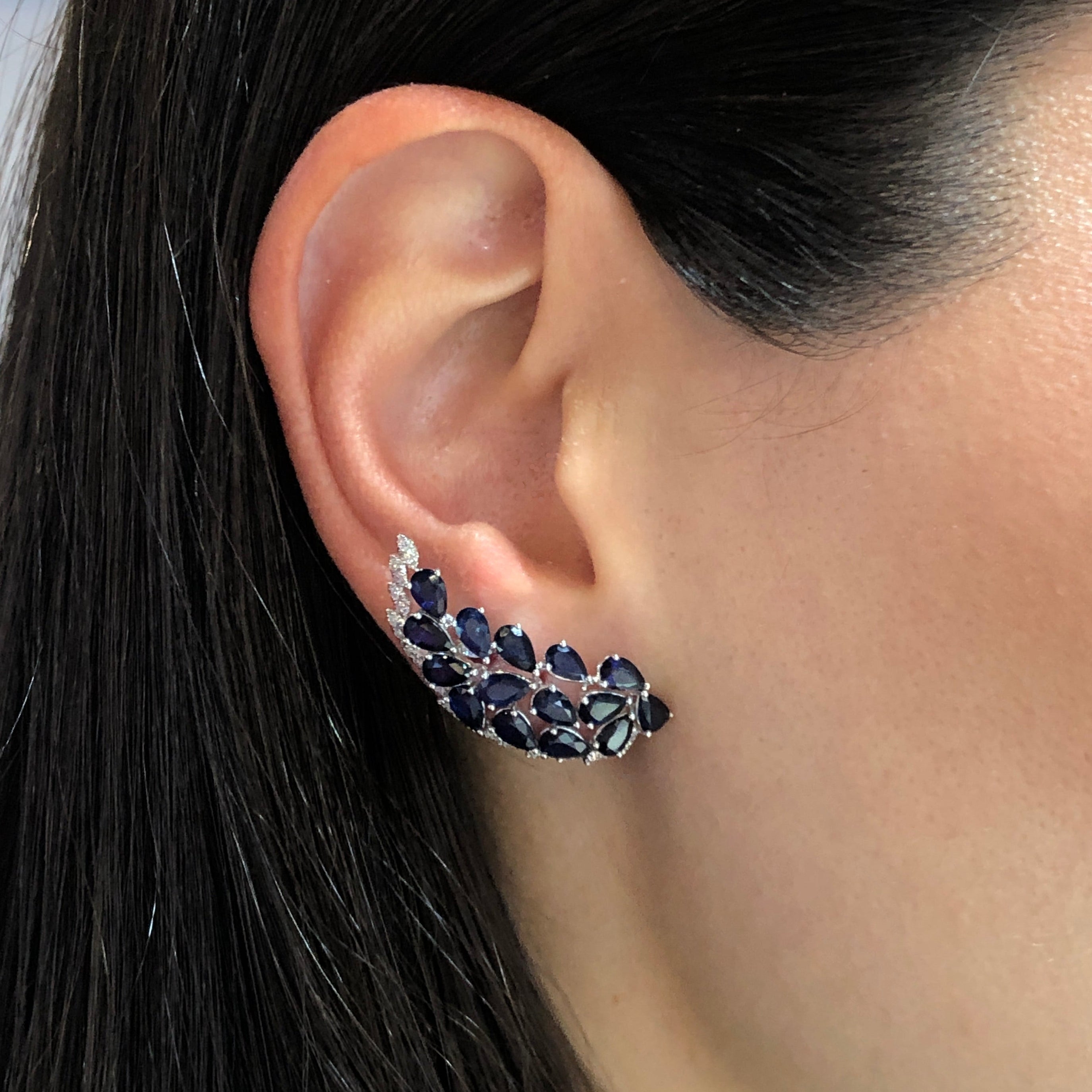 Marbella Sapphire Crawler Earrings