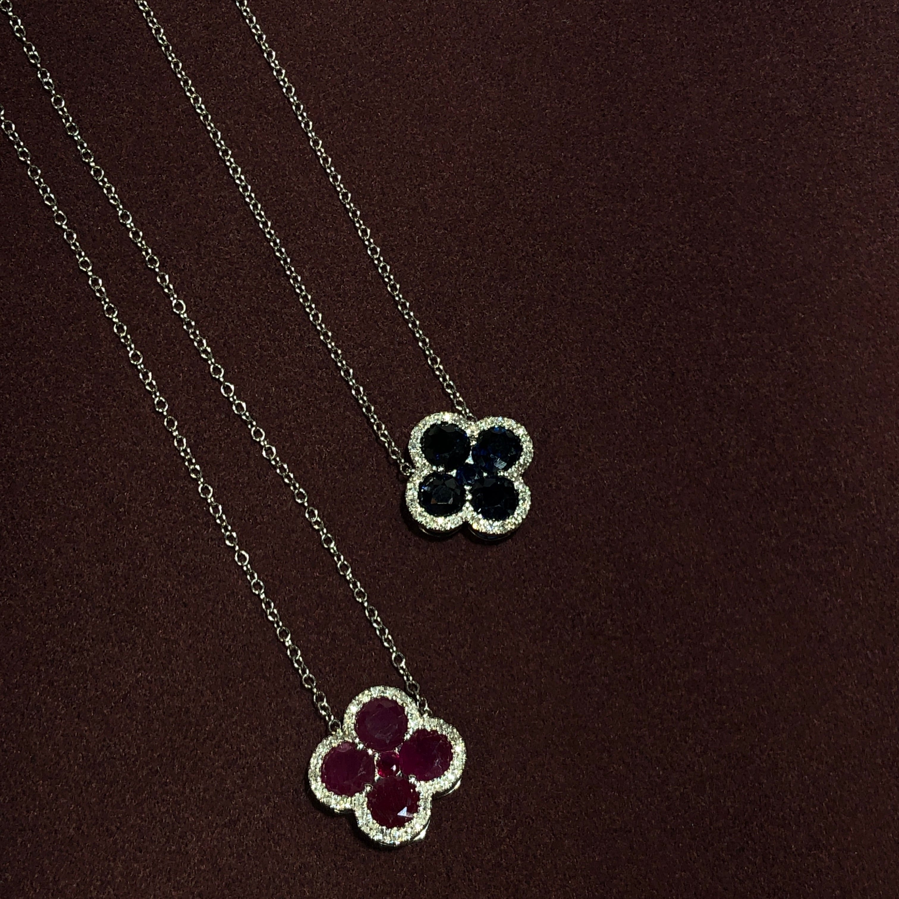 Gio Gemstone Flower Necklace