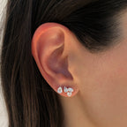 Verona Three Stone Diamond Stud