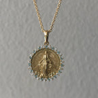 Faith Diamond and Gemstones Pendant