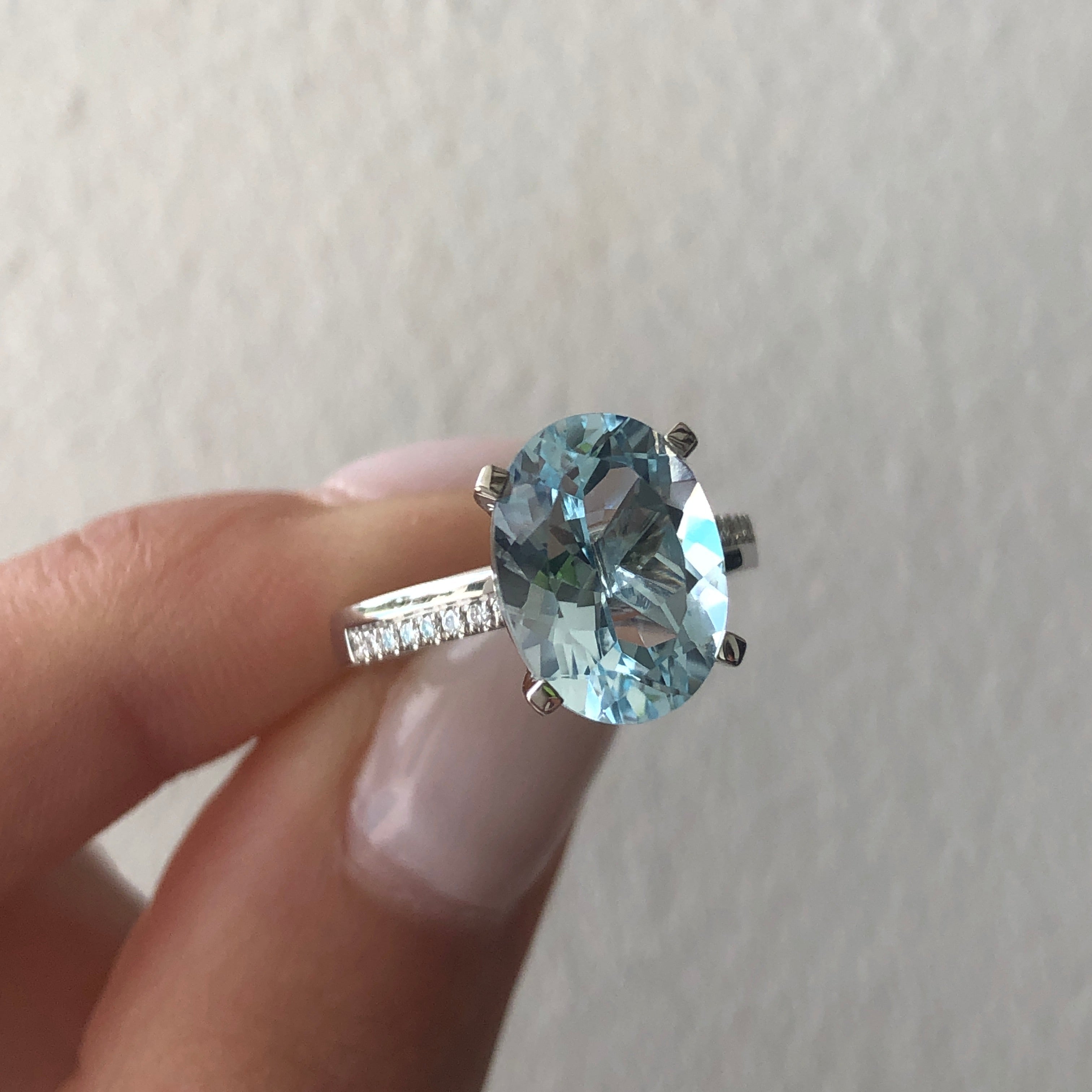 Azure Aquamarine Ring