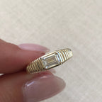 Sour Diamond Textured Ring