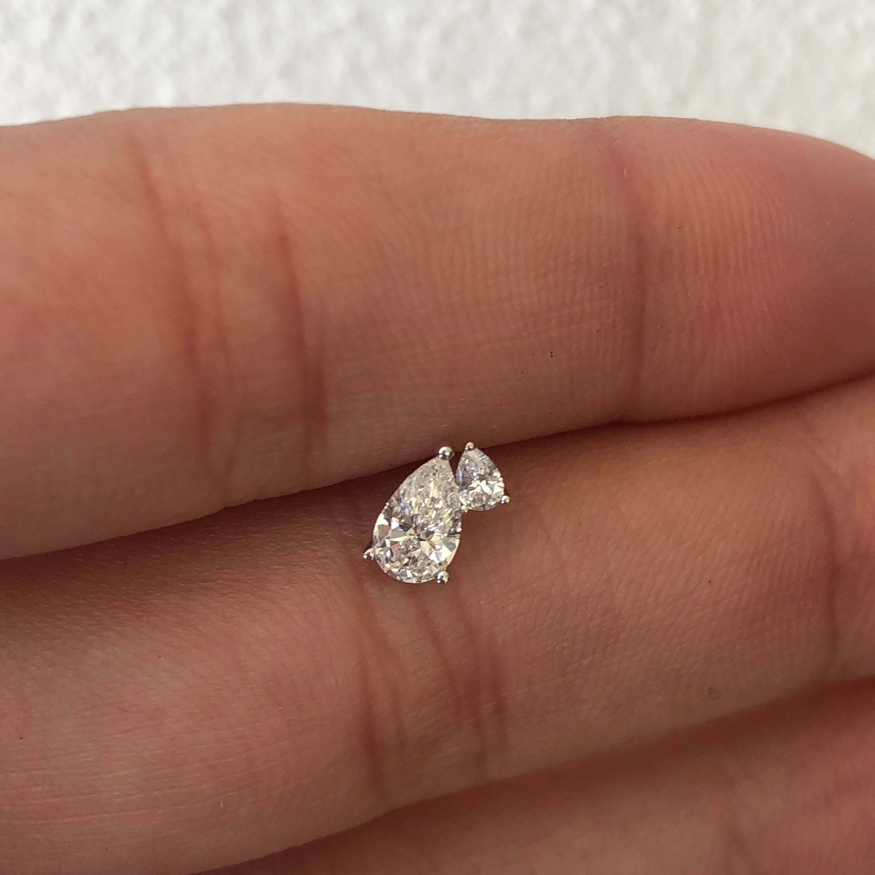 Izabel Double Pear Diamond Studs