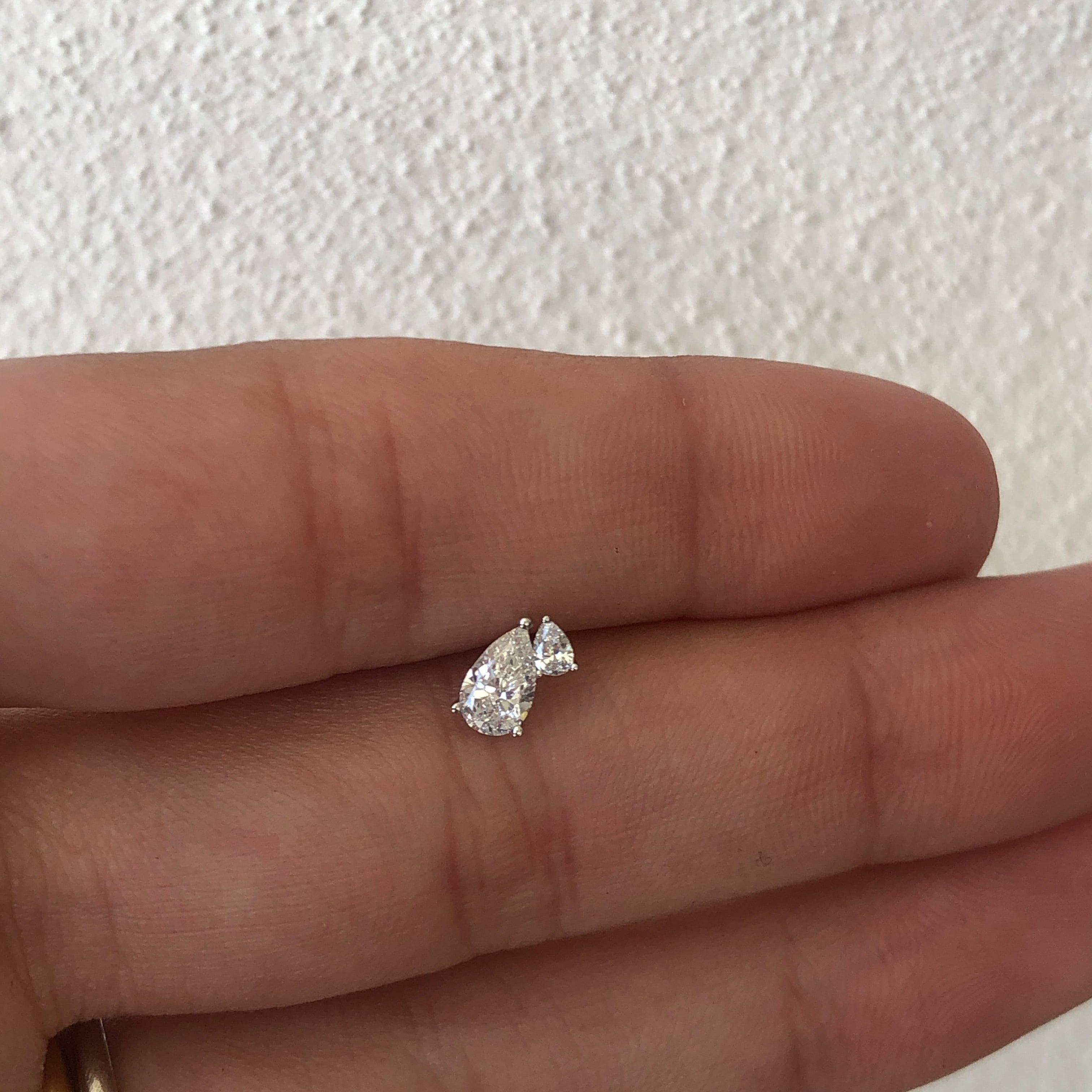 Izabel Double Pear Diamond Studs