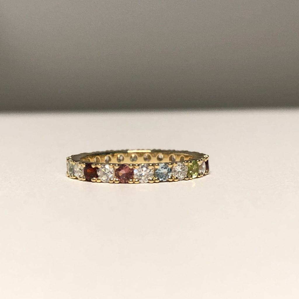 Amici Gemstone and Diamond Ring
