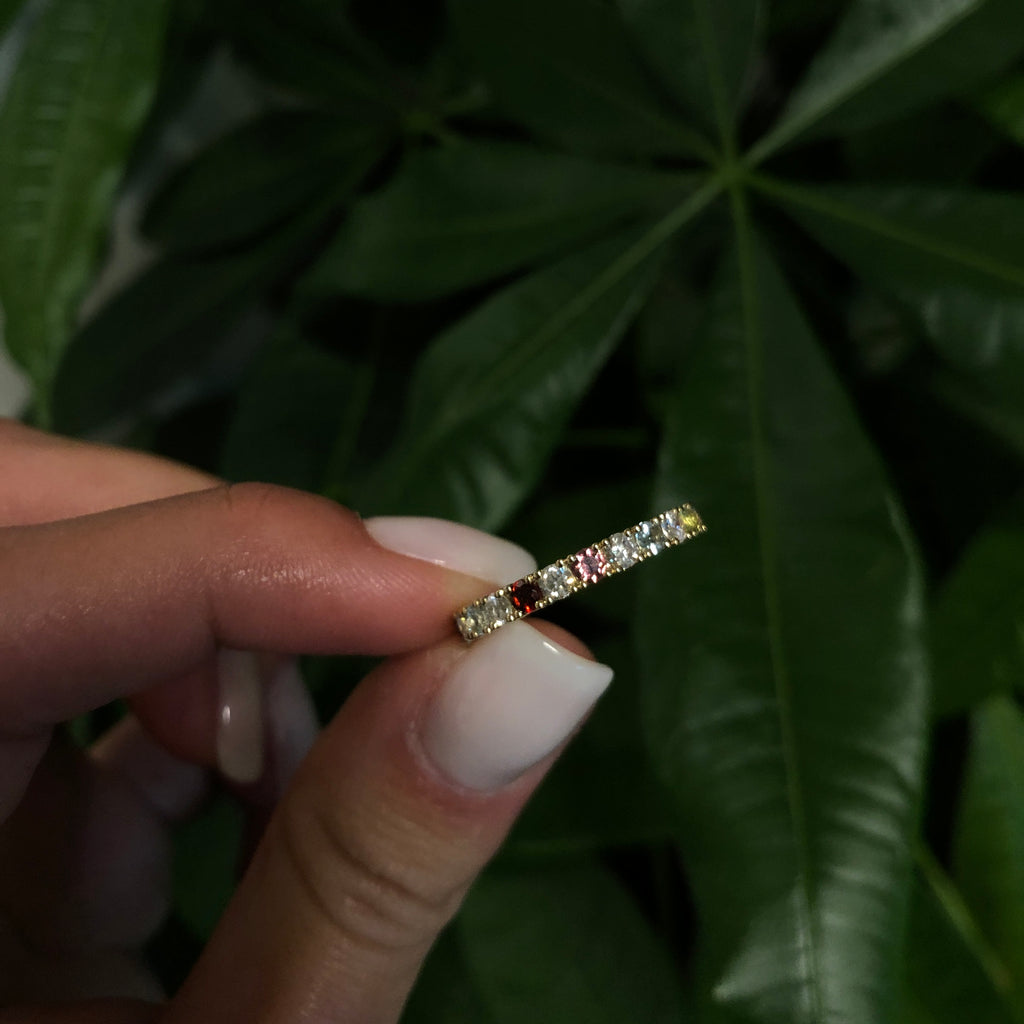 Amici Gemstone and Diamond Ring