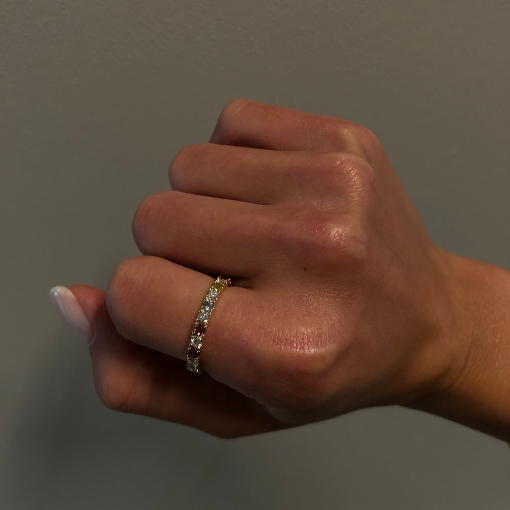 Amici Gemstone and Diamond Ring